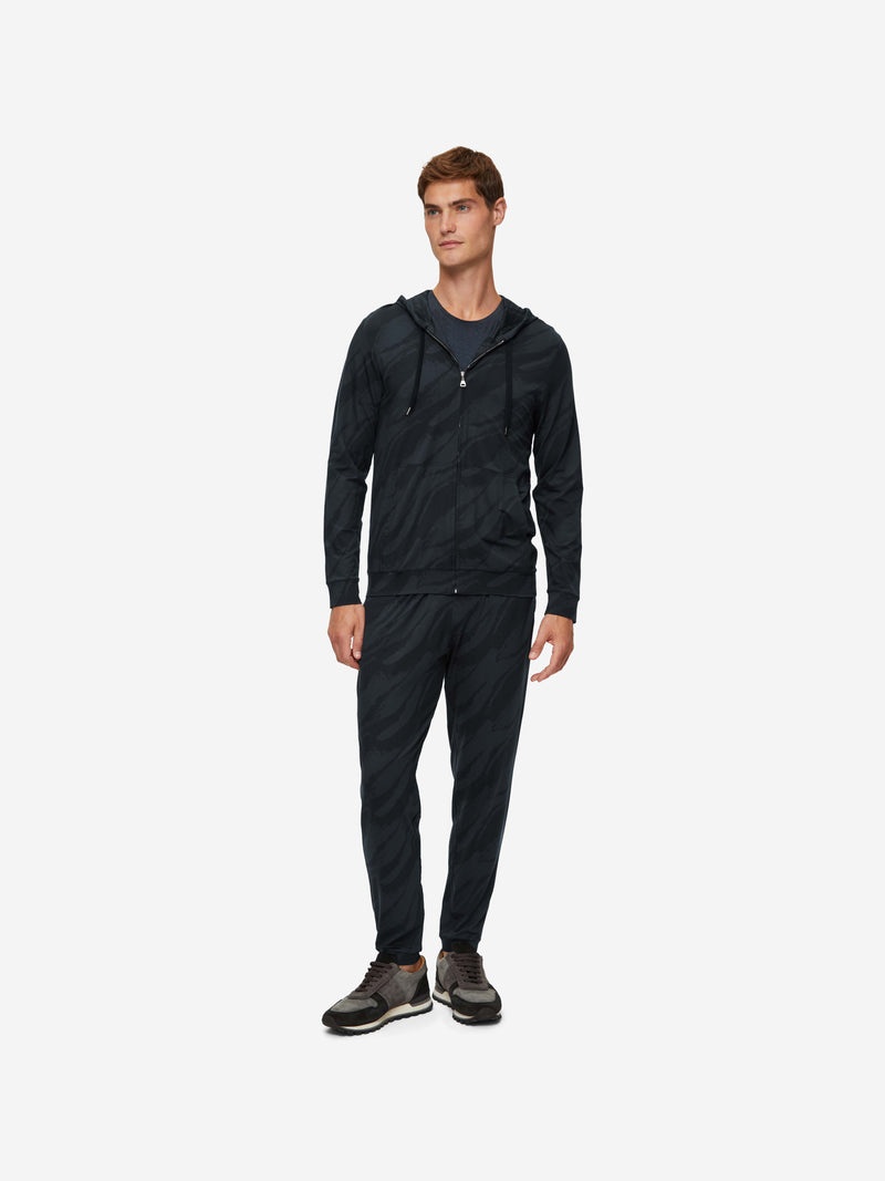 Men's Hoodie London 8 Micro Modal Black - 3