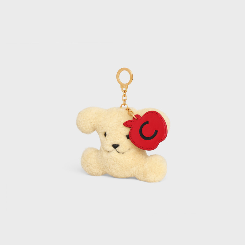 TRIOMPHE POM-POM CHARM APPLE IN SHEARLING AND CALFSKIN 3