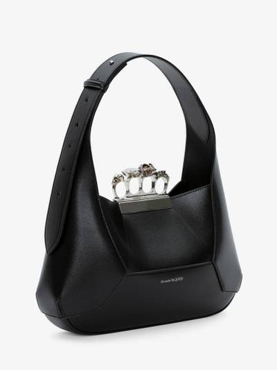 Alexander McQueen Women's The Jewelled Hobo Bag in Black outlook