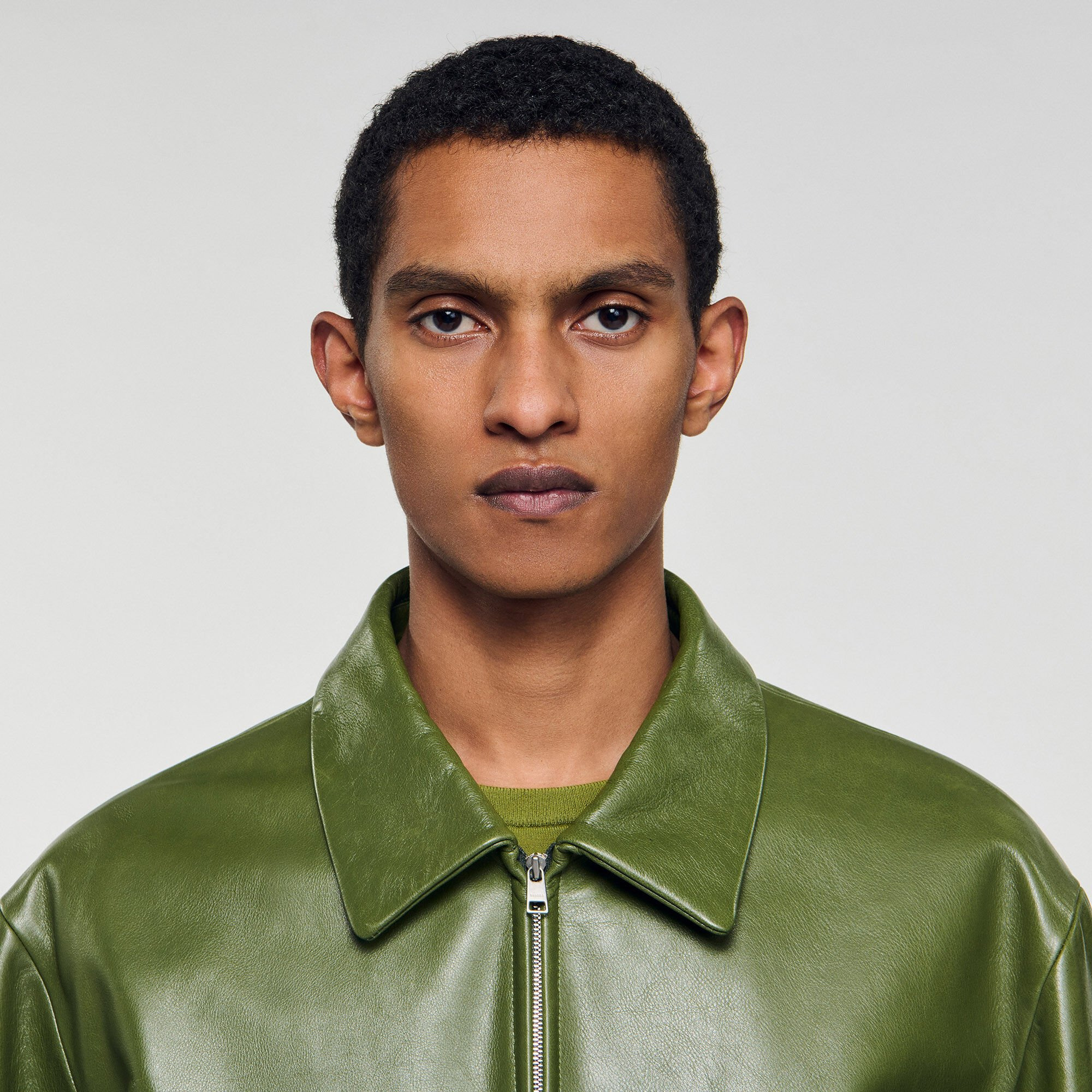 ZIP-UP LEATHER JACKET - 3