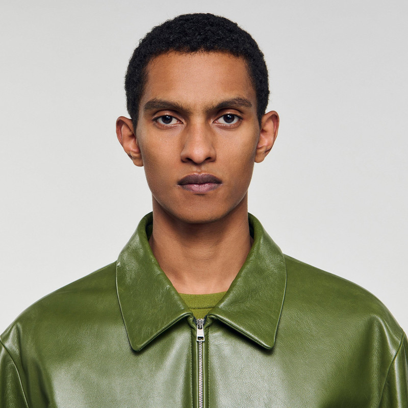 ZIP-UP LEATHER JACKET 4