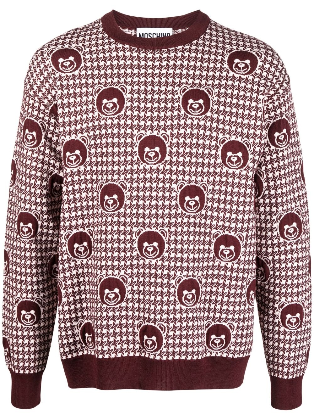 TEDDY BEAR-PRINT WOOL JUMPER - 1