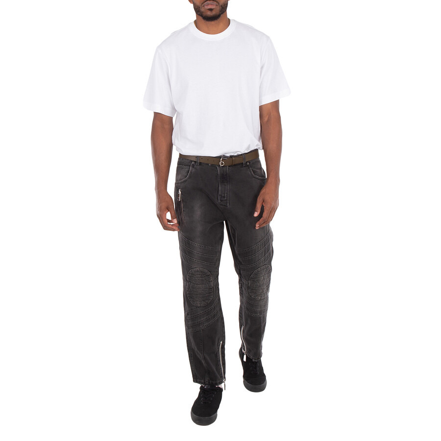 Balmain Biker Mid-Rise Denim Jeans - 6