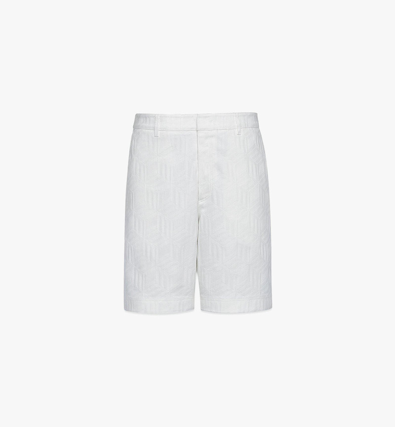 Men’s Cubic Jacquard Denim Shorts 1