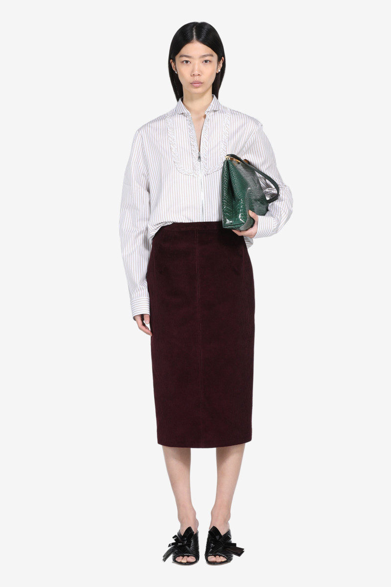 VELVET PENCIL SKIRT 4