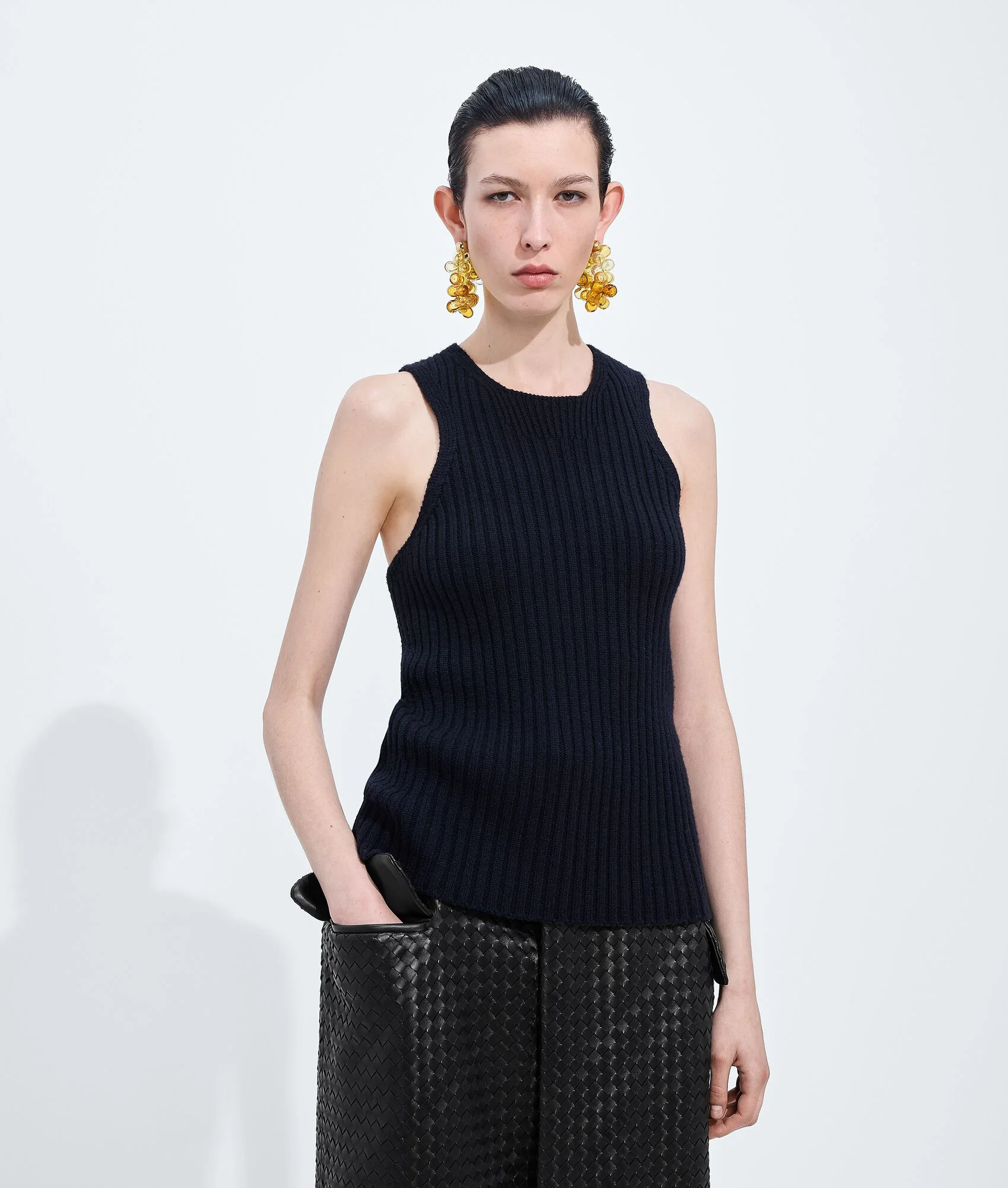 Merino Wool Rib Tank Top - 1