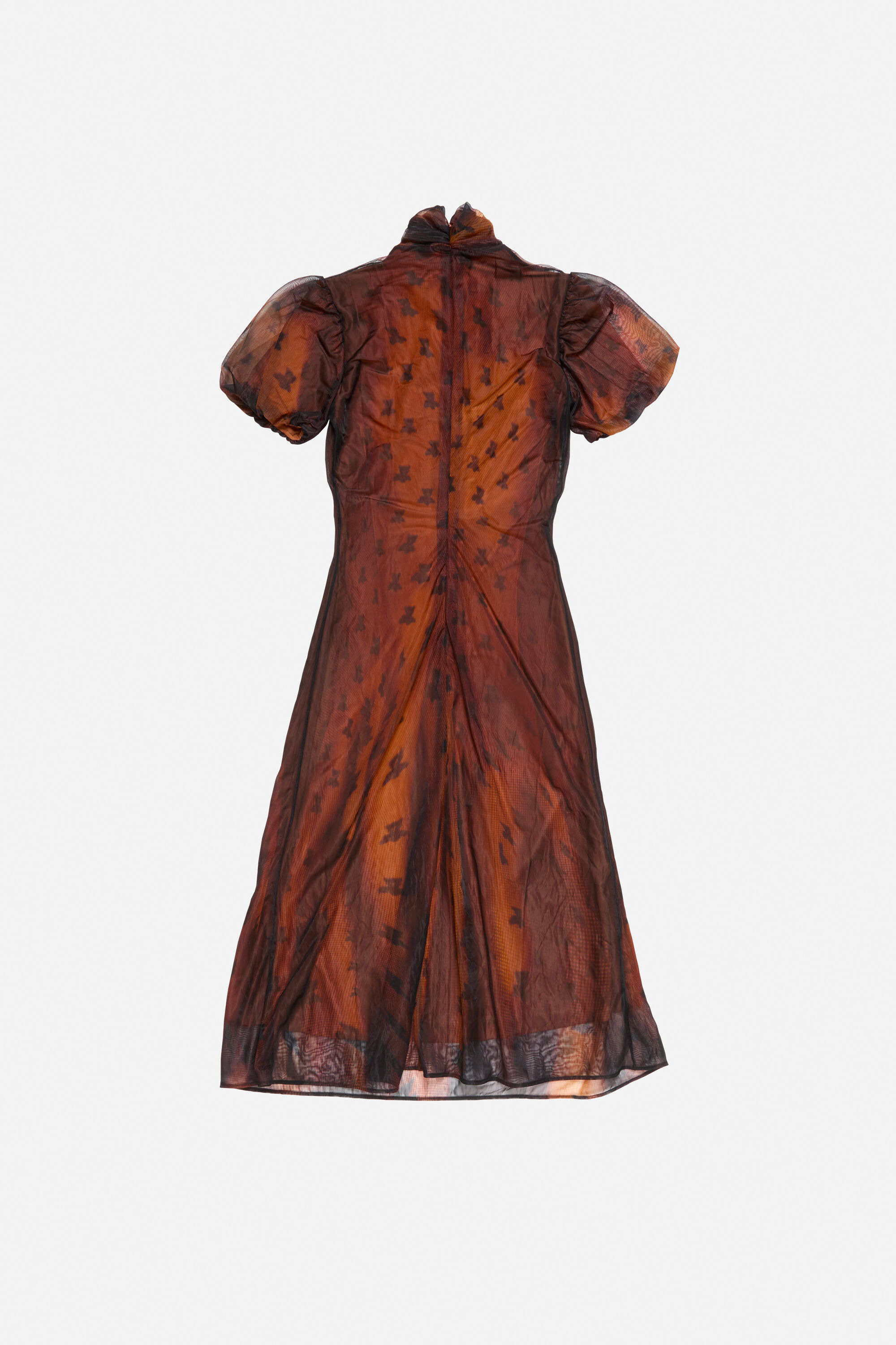Bow dress - Rust brown - 7