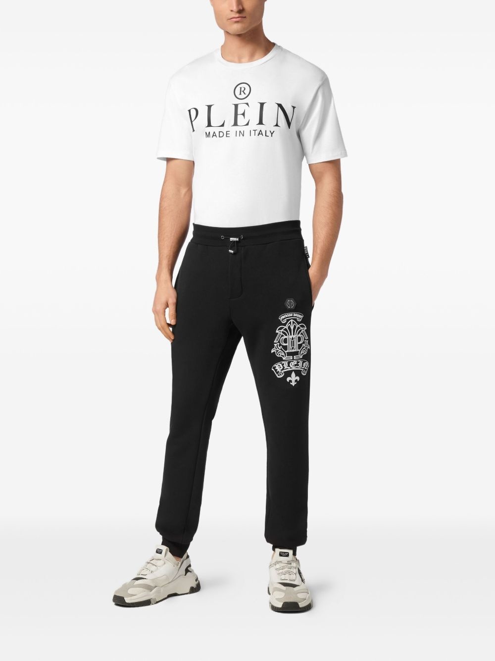 graphic-detail tapered track pants - 2