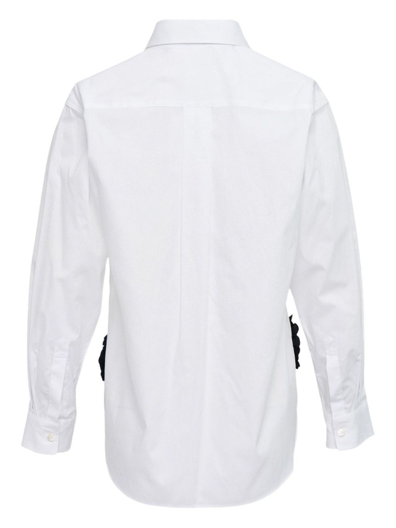 TAO Comme Des Garçons Broad X rose-embellished shirt outlook