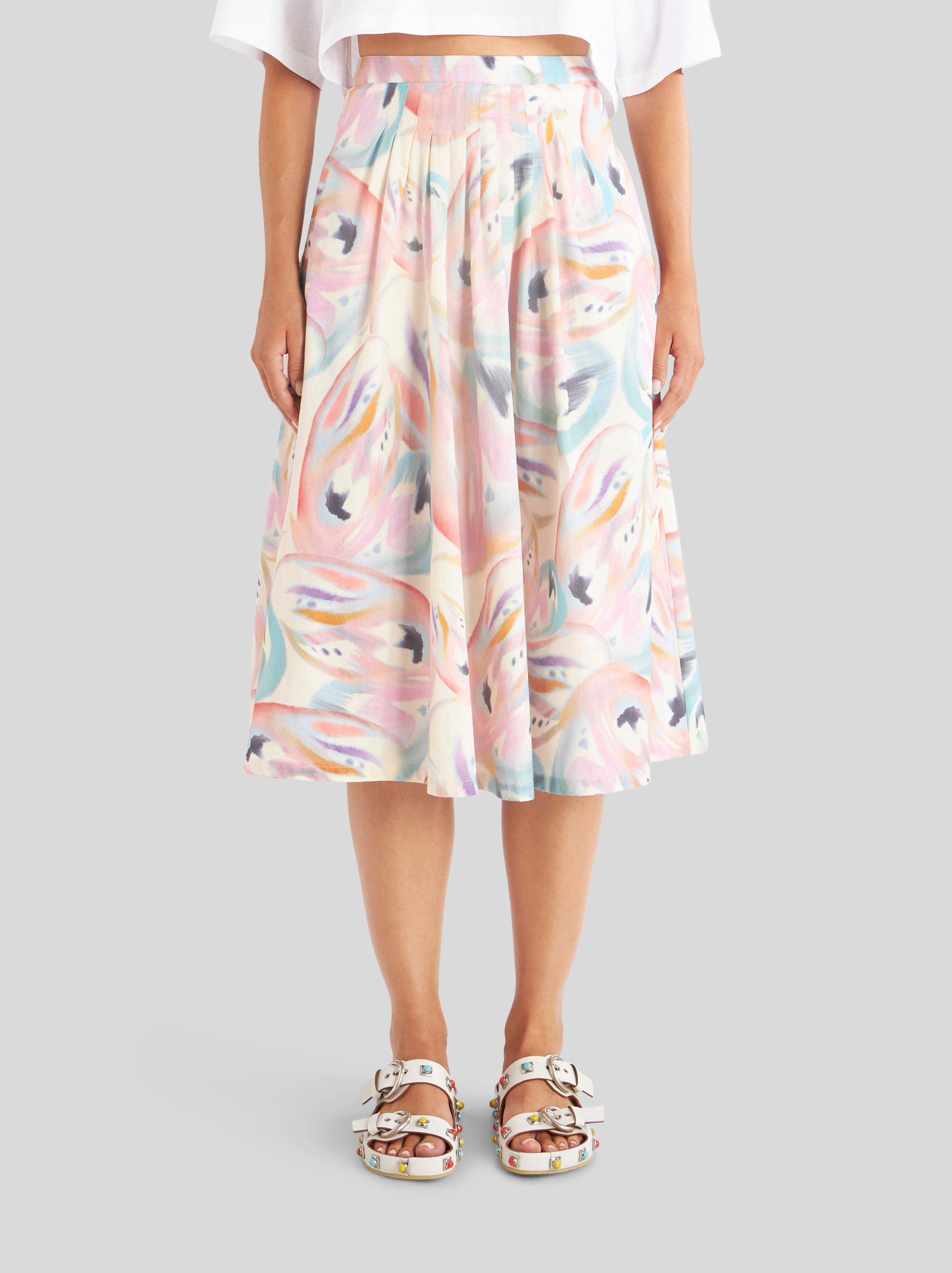 COTTON SKIRT WITH BUTTERFLY WINGS - 2