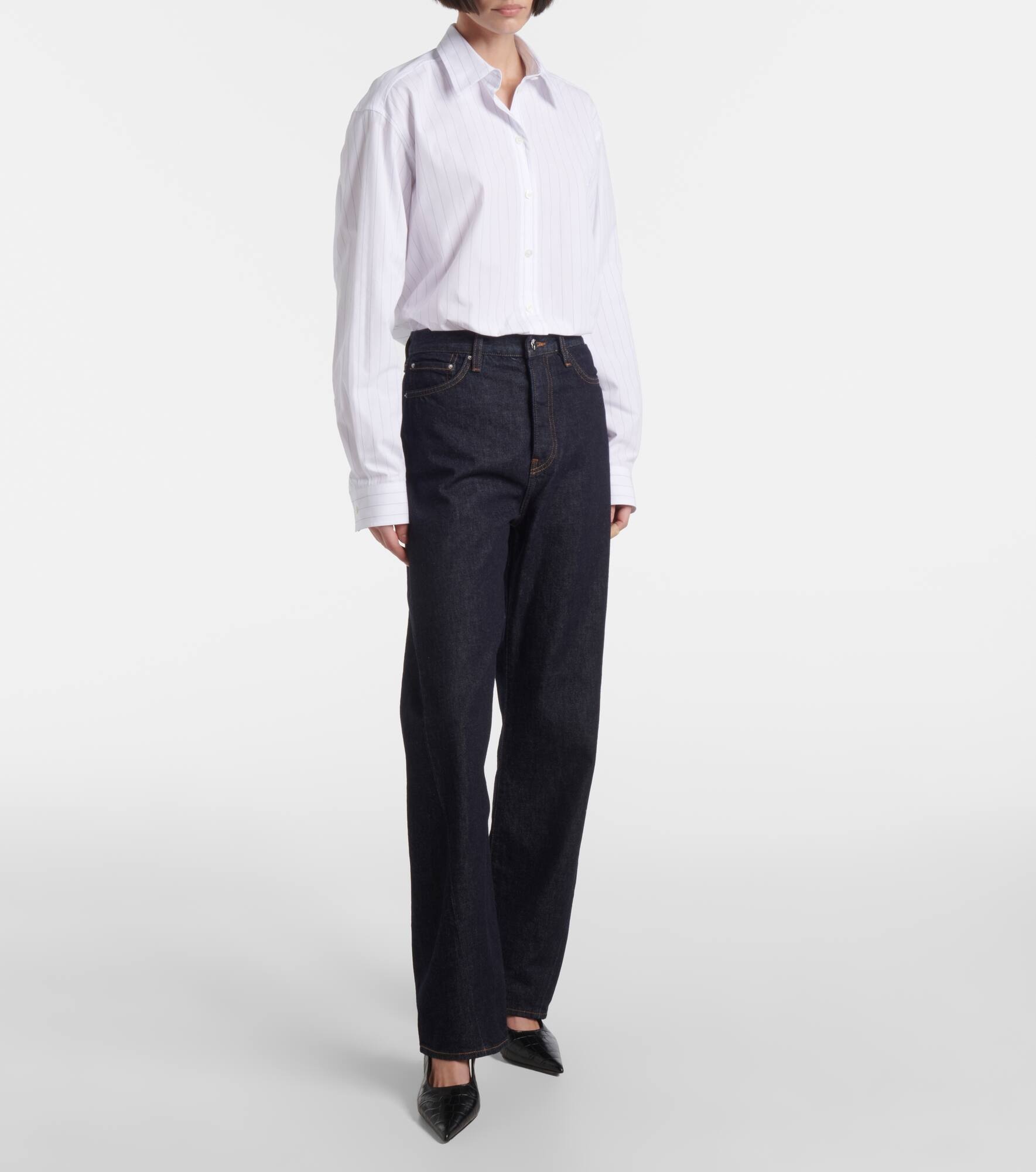 Mid-rise straight jeans - 7