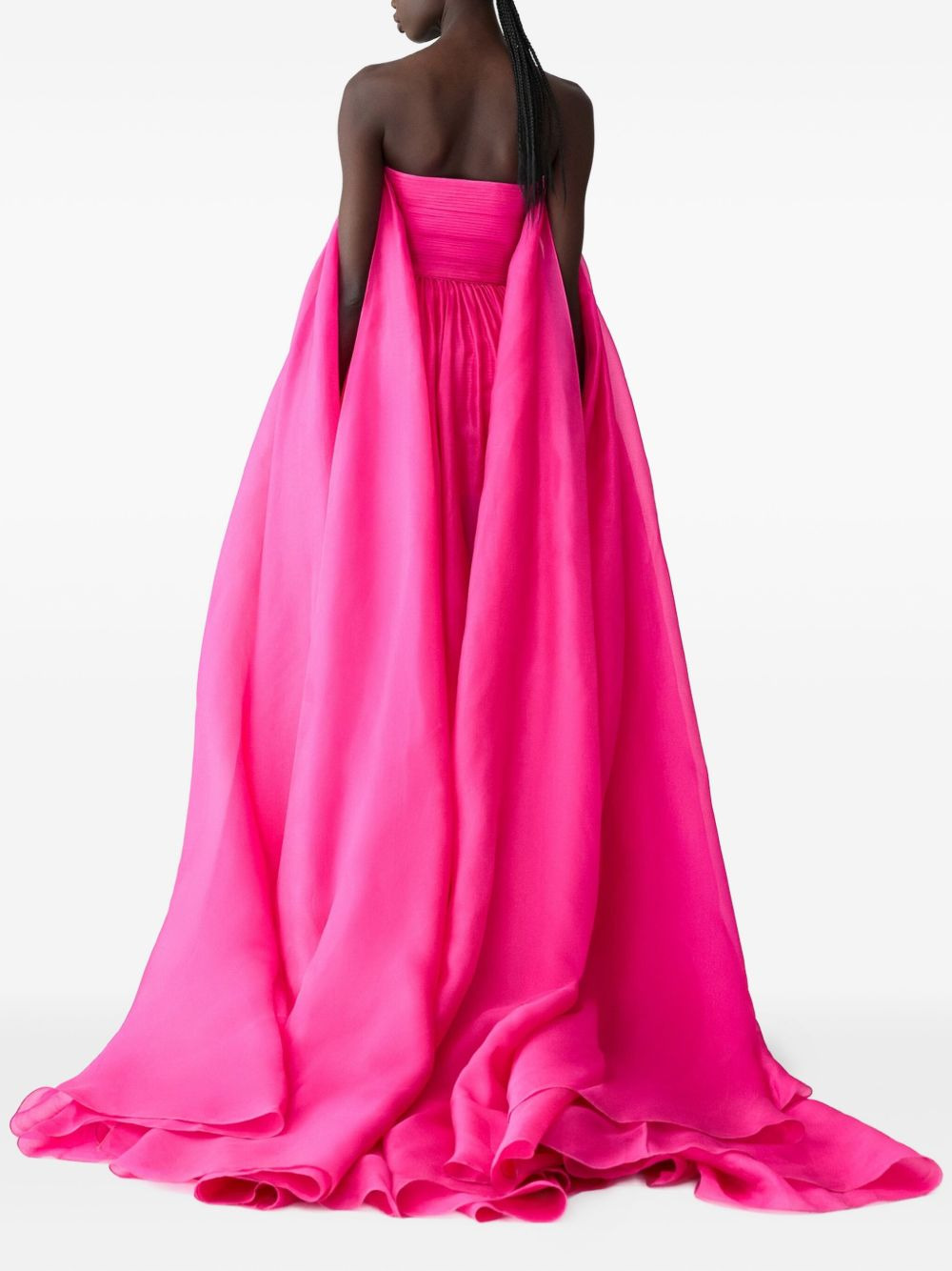 organza-train mini dress - 4