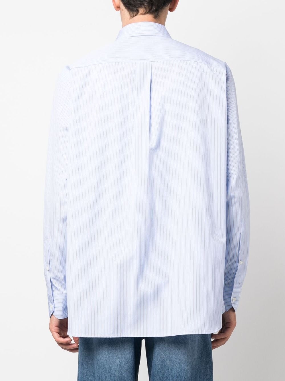embroidered-logo cotton shirt - 4