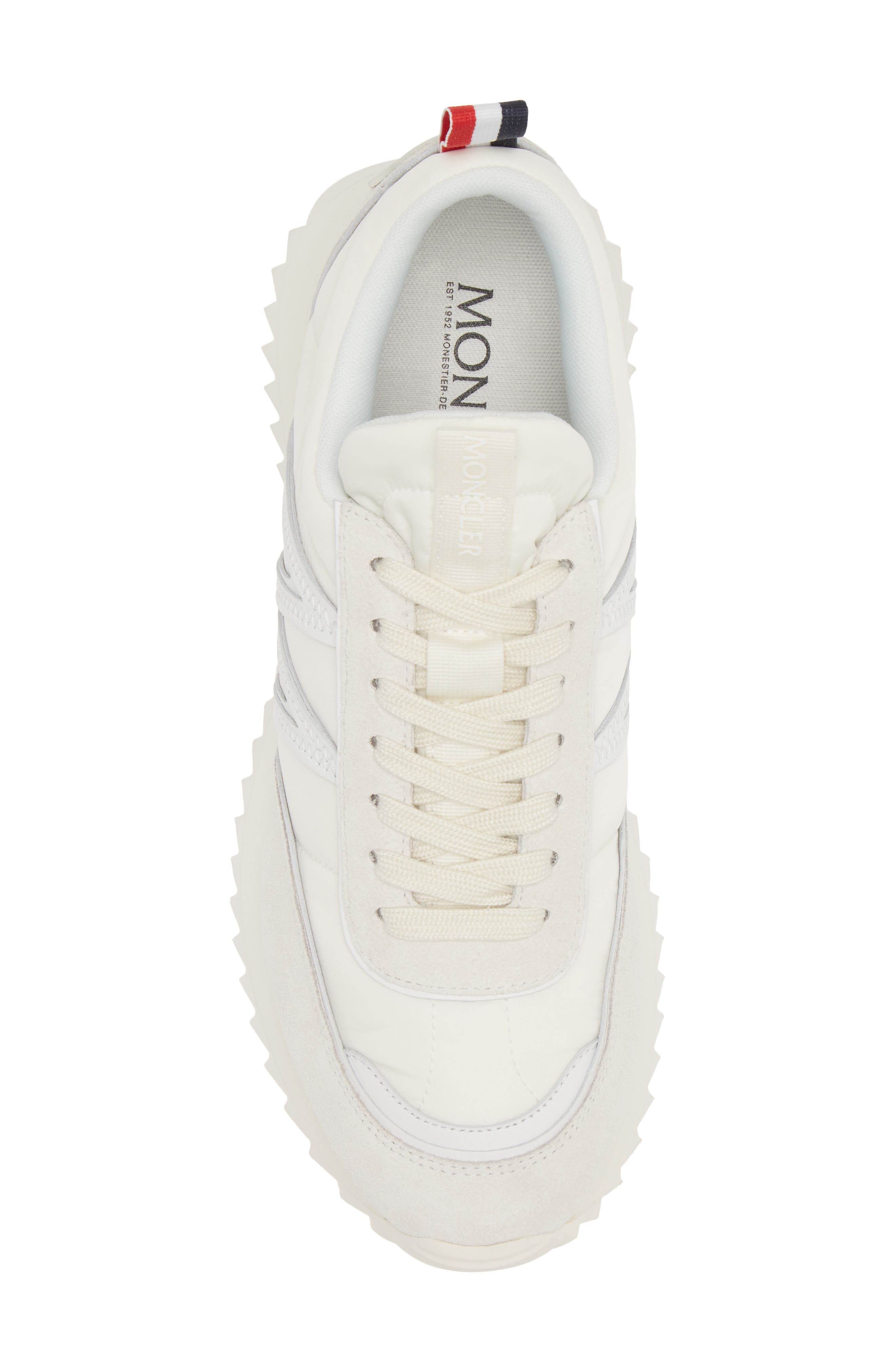 Moncler Pacey Mixed Media Sneaker in Gardenia at Nordstrom - 5