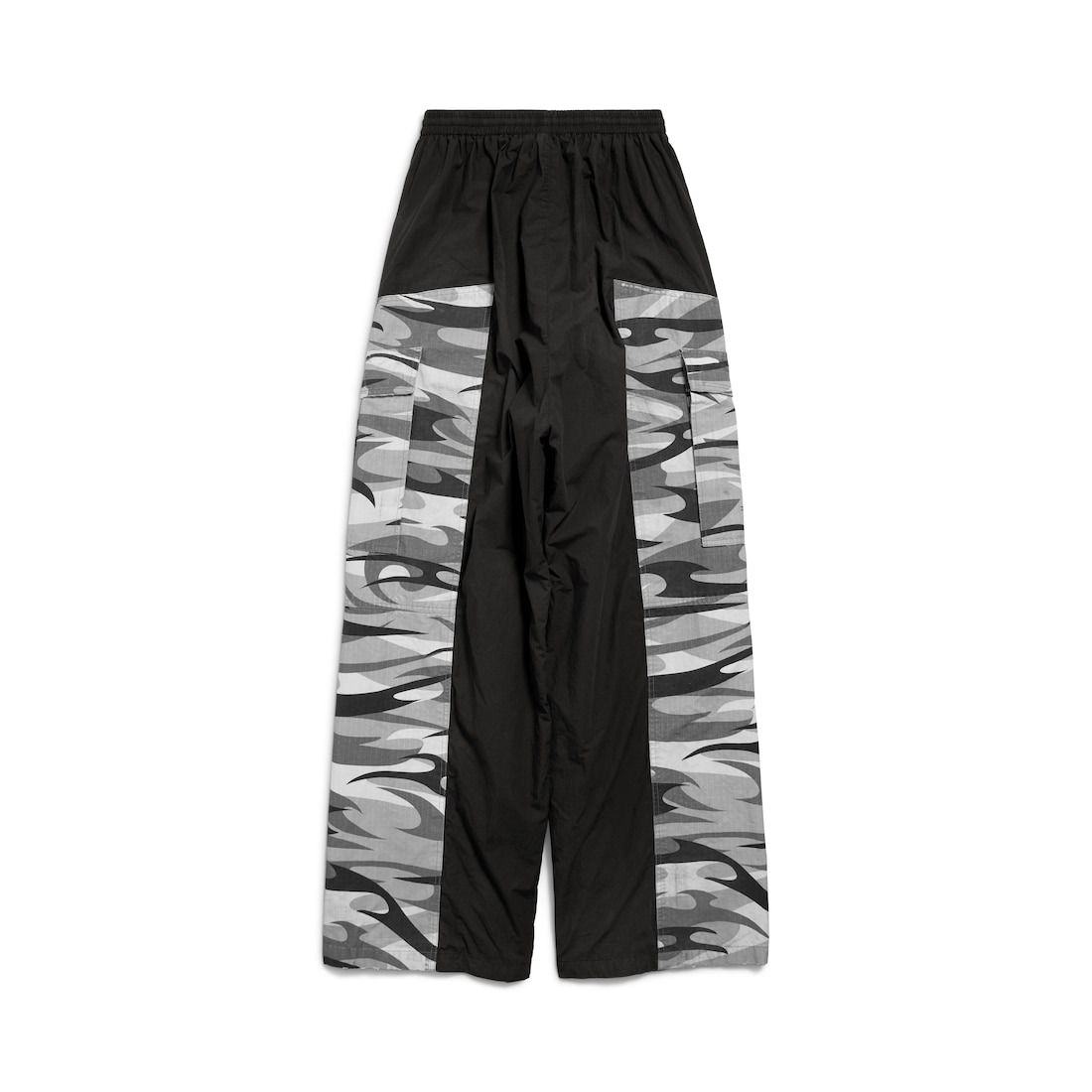Men's Cut-up Cargo Tracksuit Pants in Black - 6