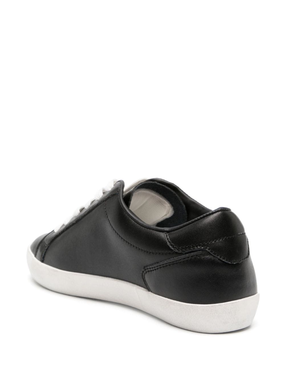 logo-print leather sneakers - 3