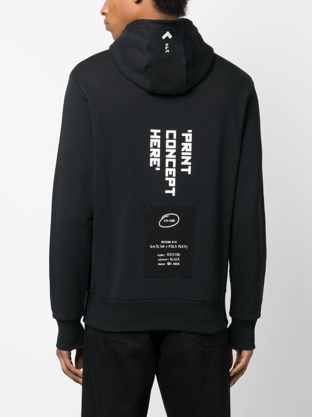 x GATE194 signature-print hoodie - 4