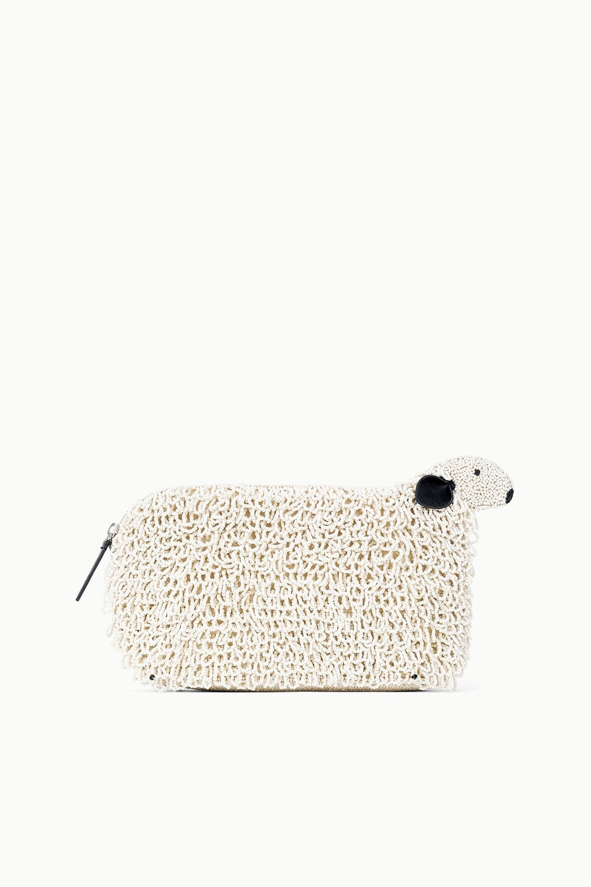 STAUD DOLLY BEADED CLUTCH IVORY - 1
