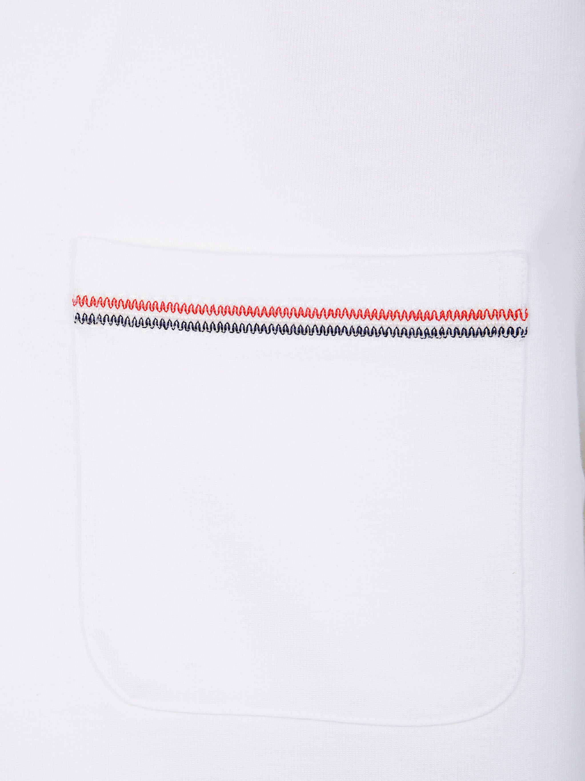 Thom Browne Men Oversized Short Sleeve Tee With Embroidered Rwb Pocket Trim In Heavy Jersey - 7