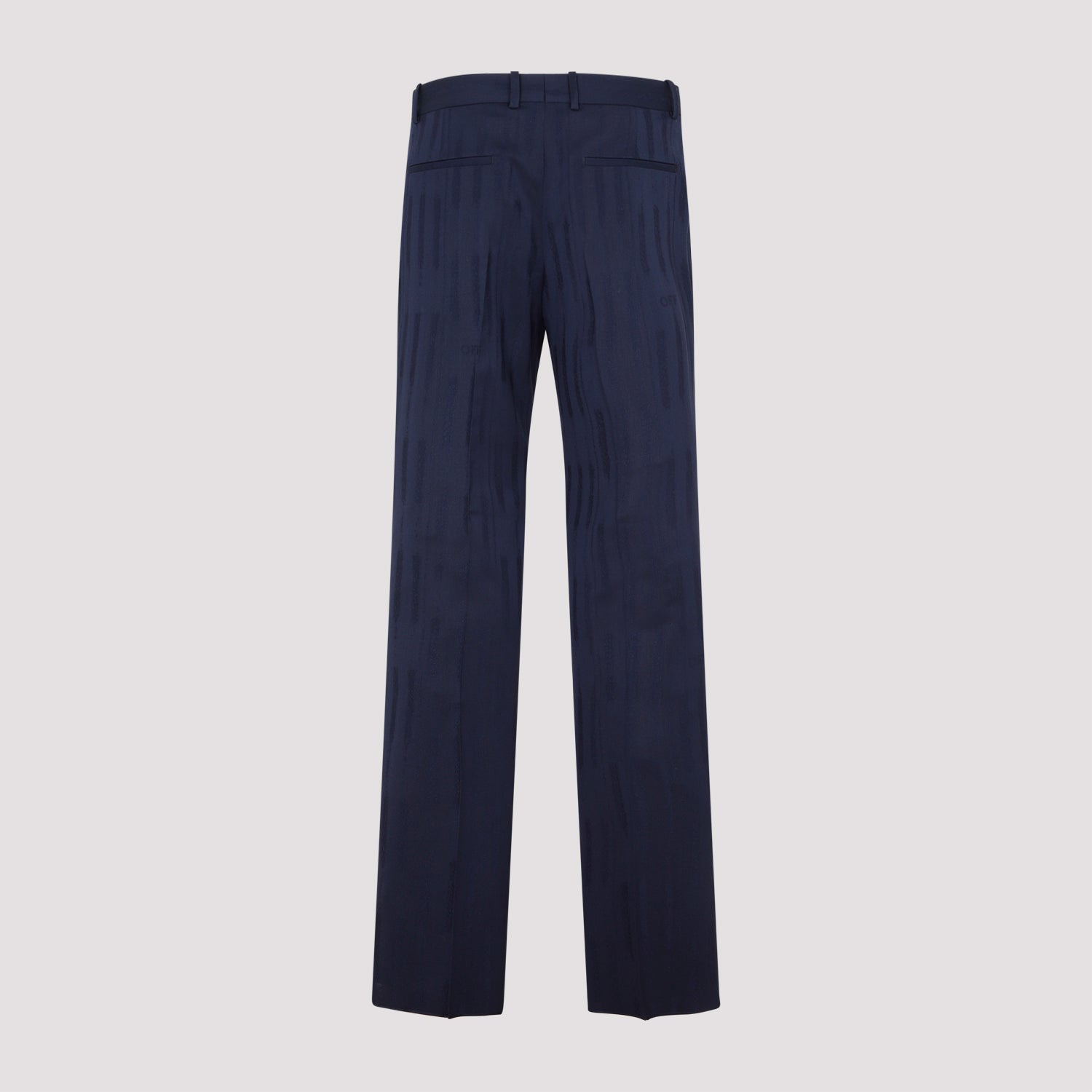 Off White Shibori Jacquard Slim Pant Men - 2