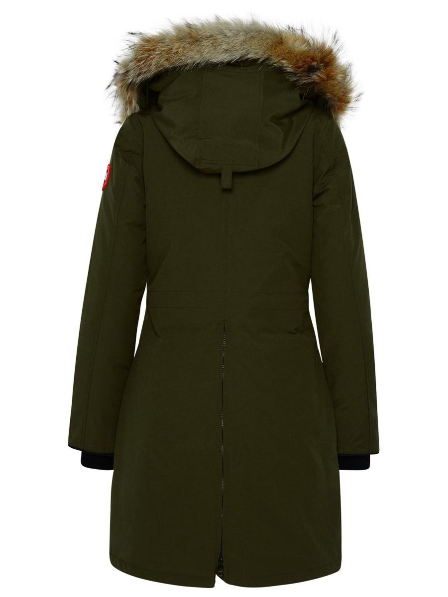 CANADA GOOSE CG ROSSCLAIR GREEN NYLON PARKA - 3