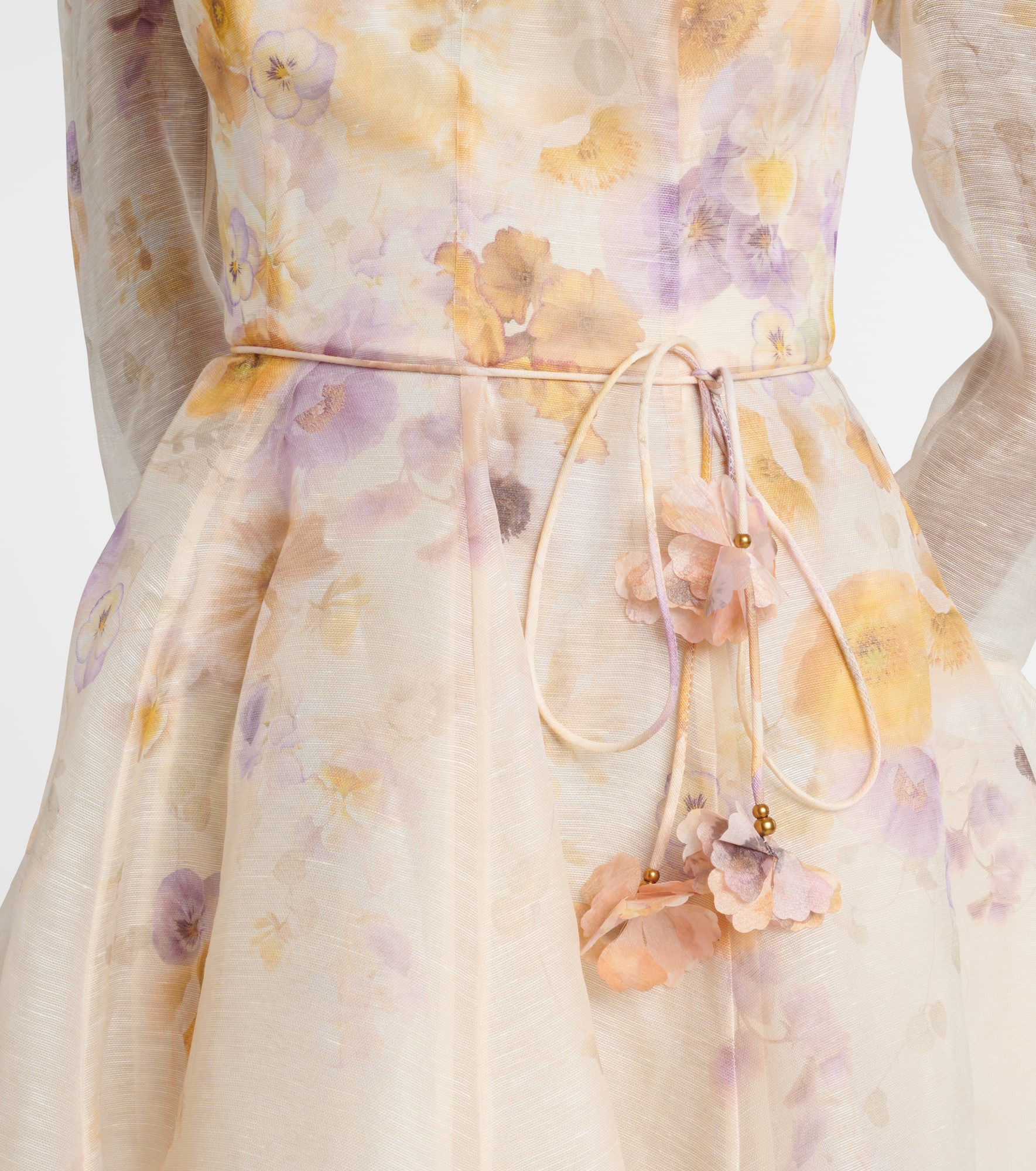 Memento linen and silk minidress - 5