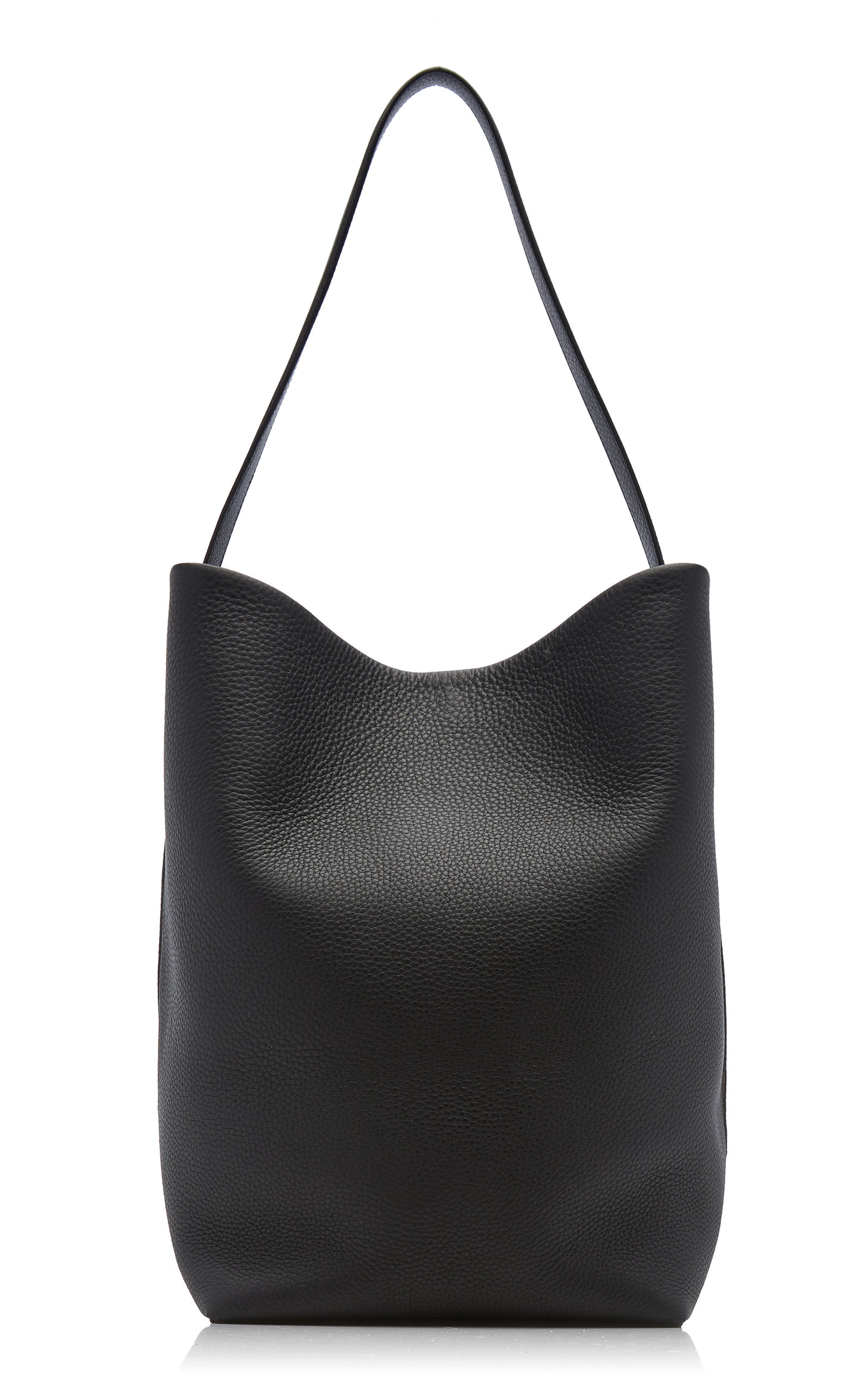 Large N/S Park Leather Tote Bag black - 6