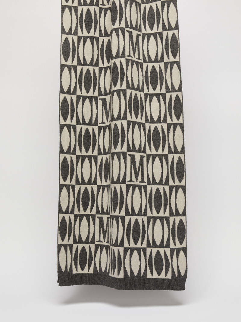 DAVY Wool and cashmere jacquard scarf 1