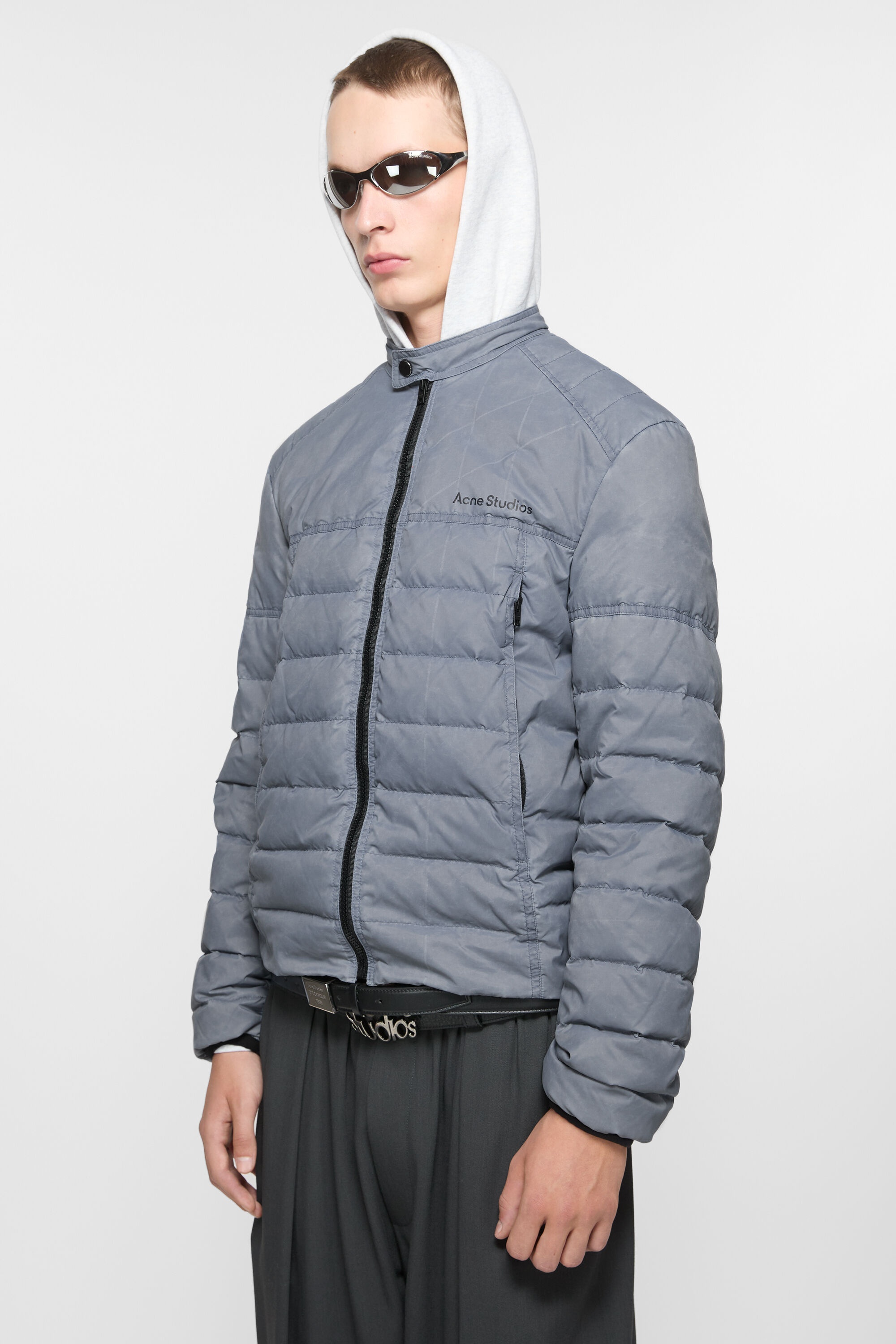Acne Studios Black Crinkled Down Jacket Acne Studios