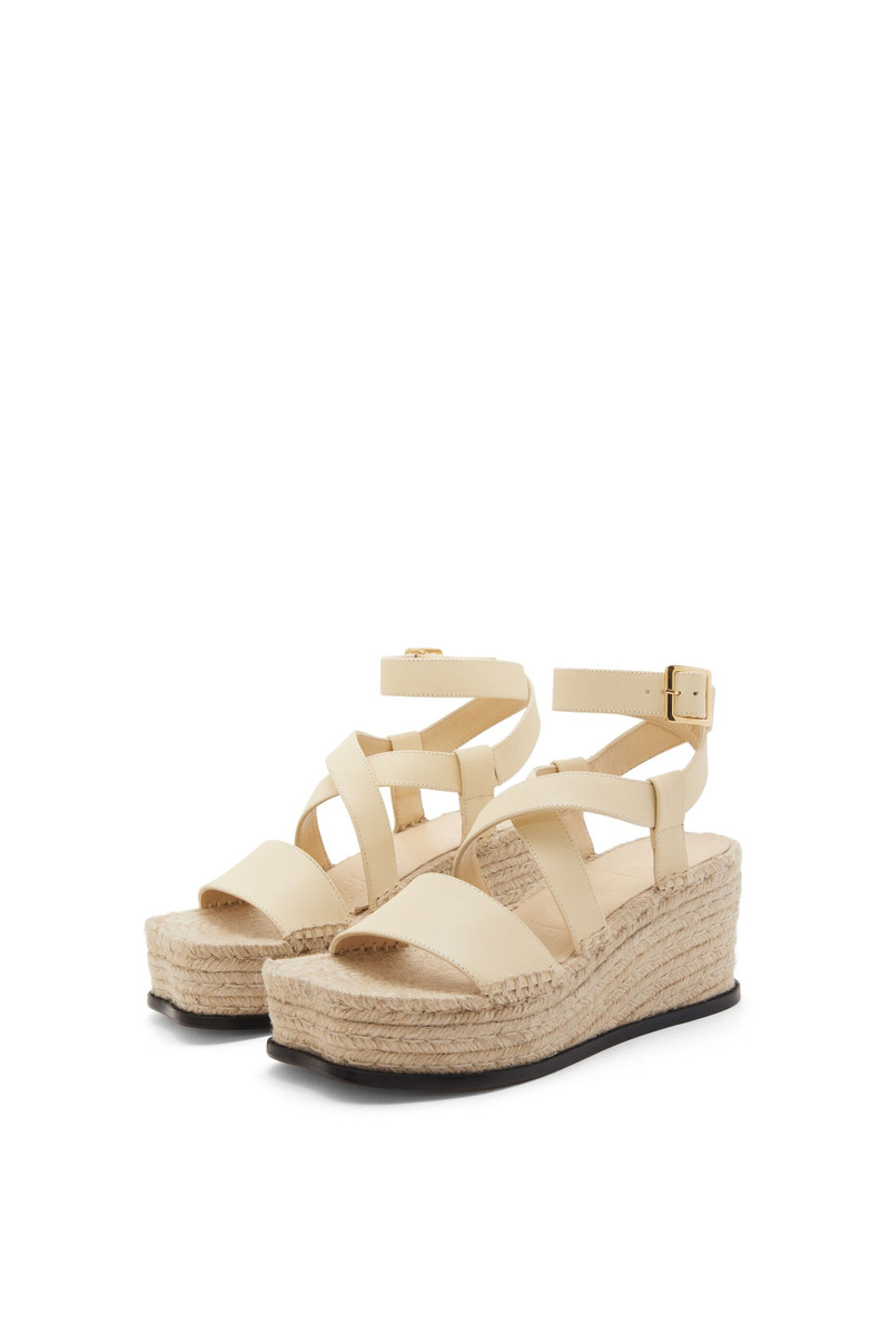 Petal espadrille sandal in calfskin 3