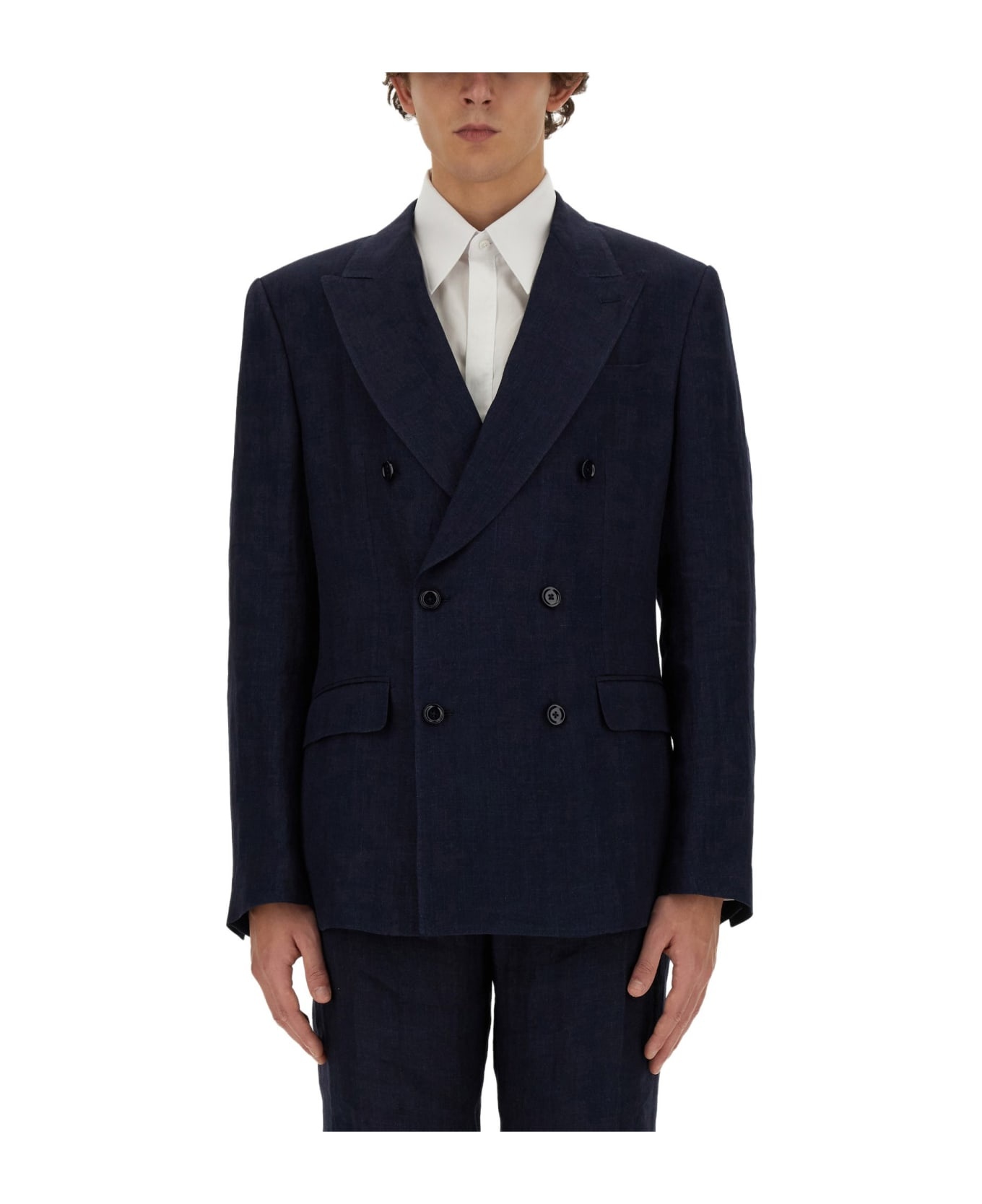 Double-breasted Tailored Blazer - 1