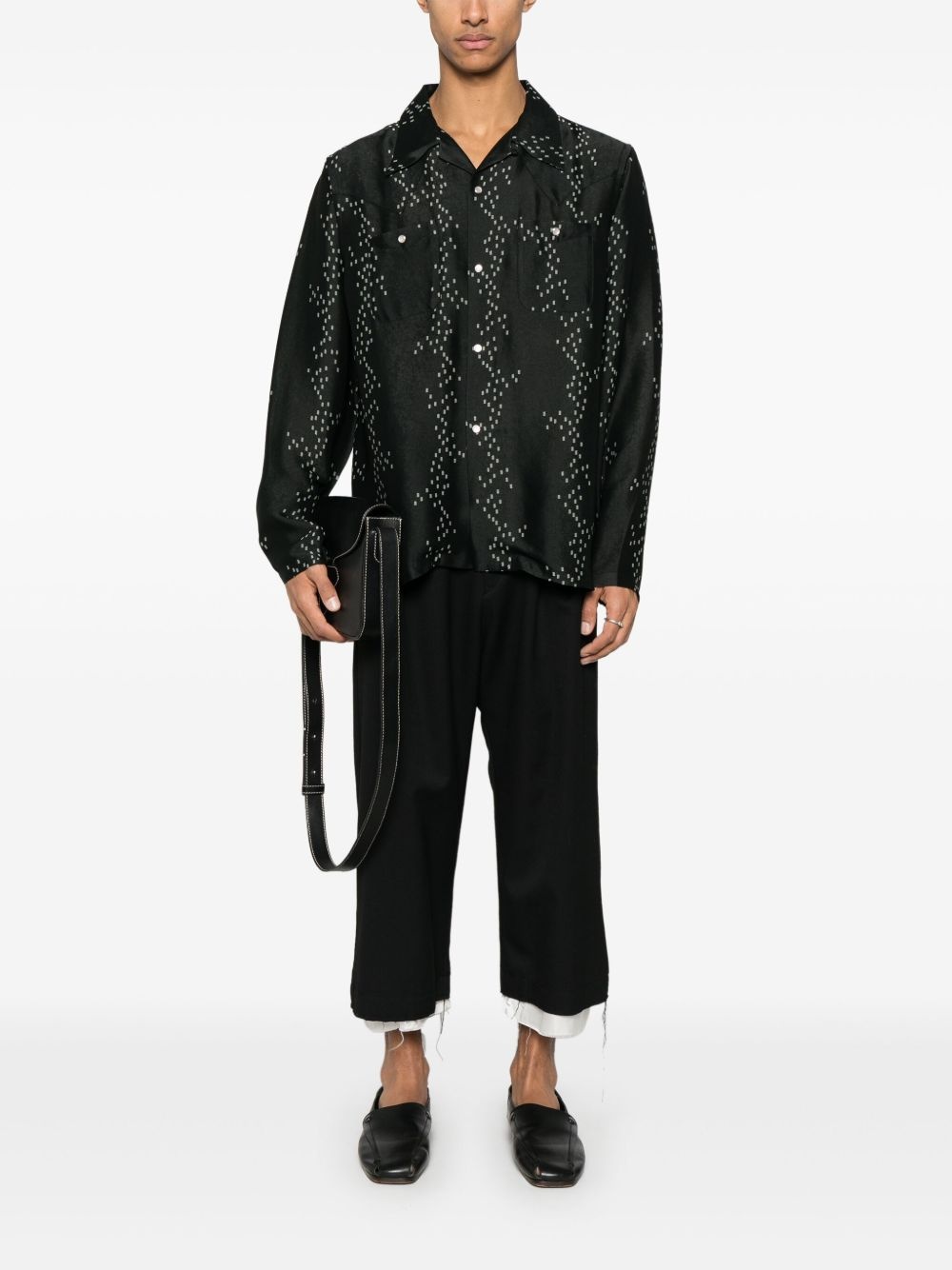 patterned-jacquard shirt - 2