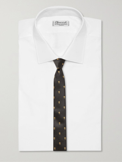 Alexander McQueen 5cm Embroidered Silk-Faille Tie outlook