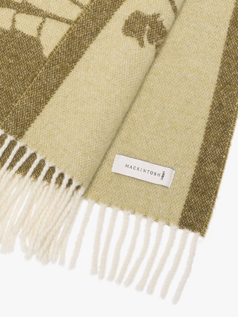 EDINBURGH GREEN WOOL LOGO SCARF 3