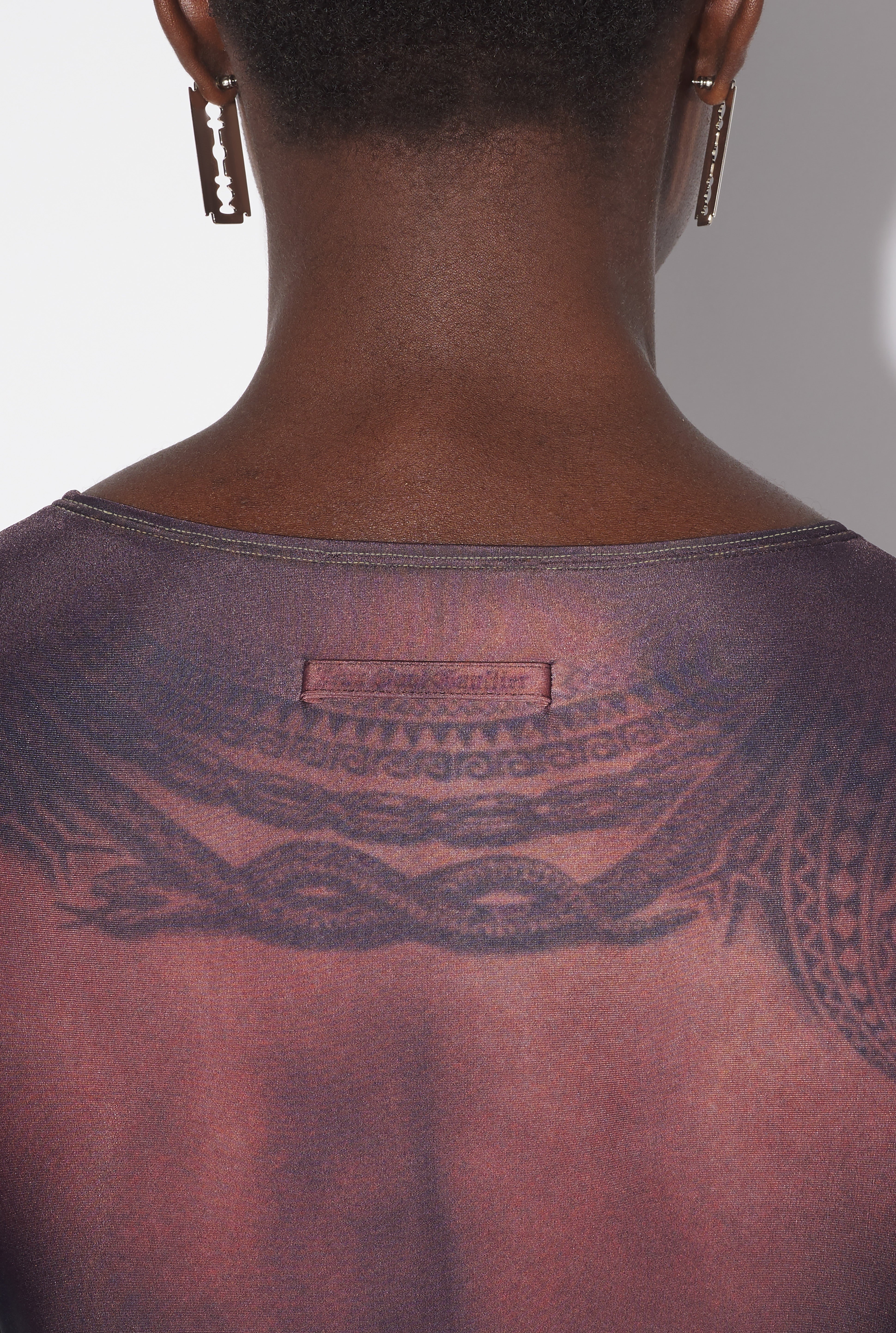 THE SHORT EBONY BODY TATTOO DRESS - 5