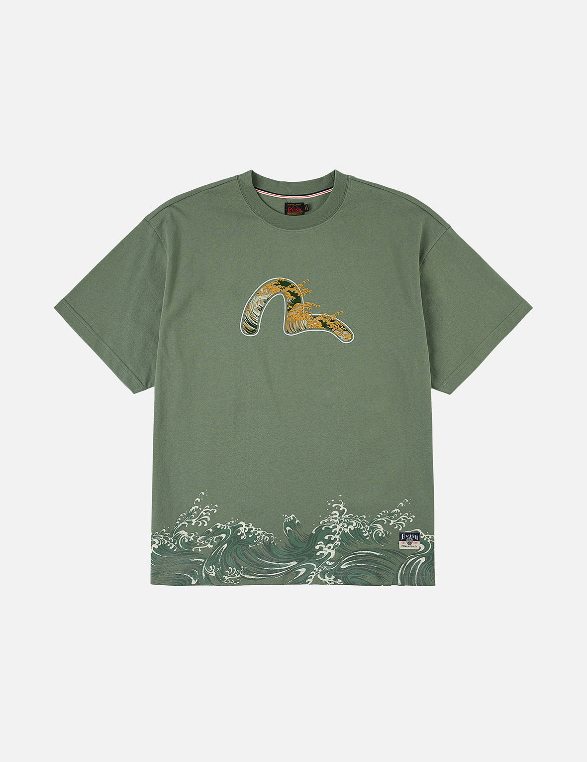 Seagull and Wave Print Relax Fit T-Shirt - 3