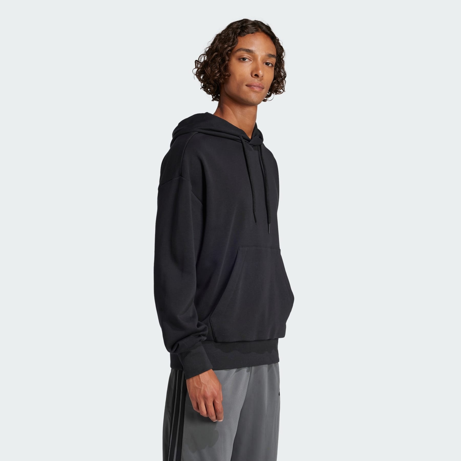 adidas Essentials Loose-Fit 3 Bar Logo French Terry Hoodie