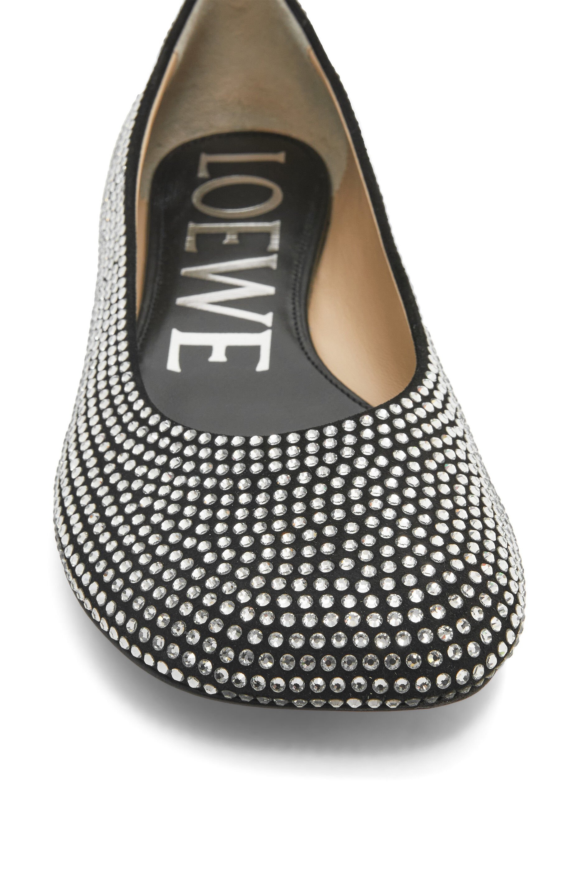 Toy ballerina in suede and allover rhinestones - 5