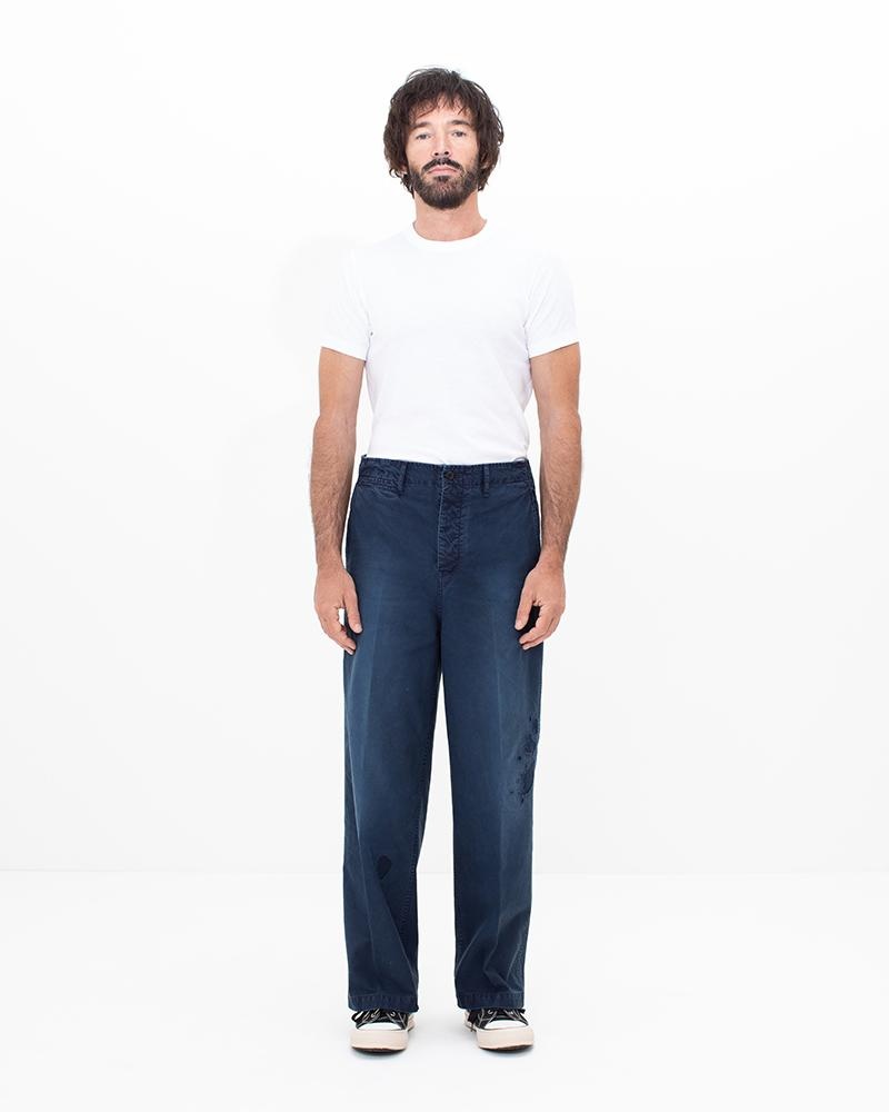 EX WIDE CHINO PANTS CRASH INDIGO - 2