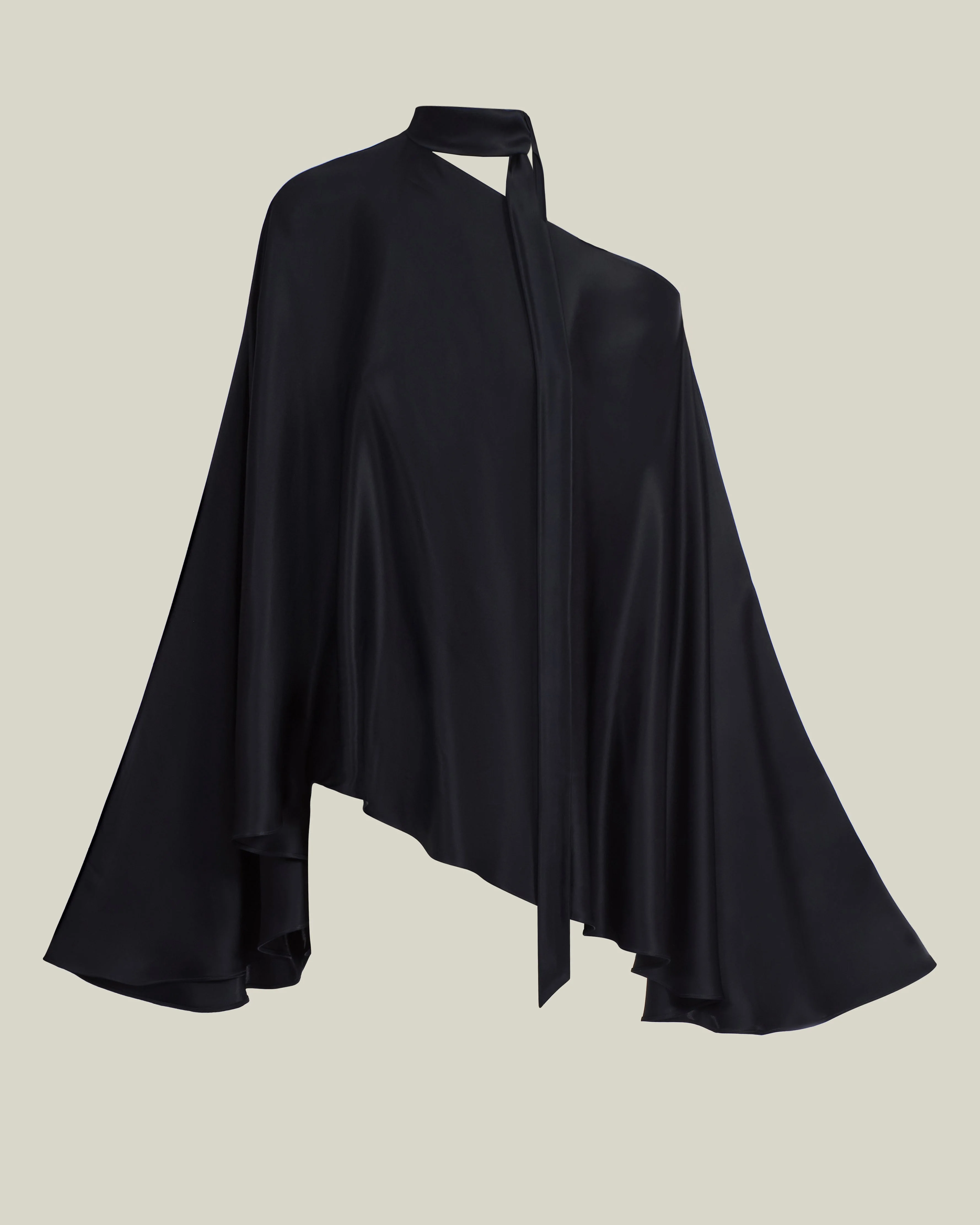 Brooks Satin Blouse in Midnight Blue - 1