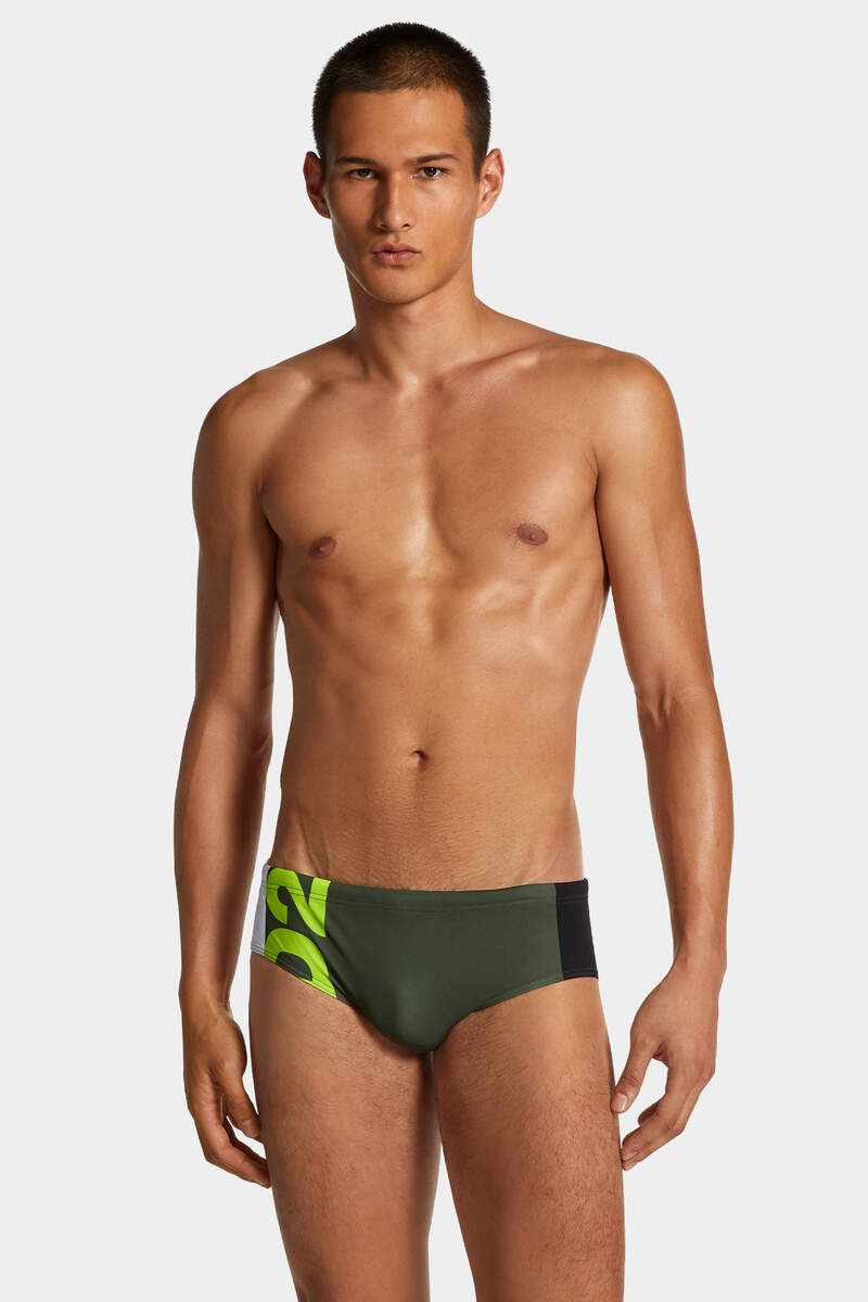 DSQUARED2 LOGO COLOUR-BLOCK SWIM BRIEF - 3