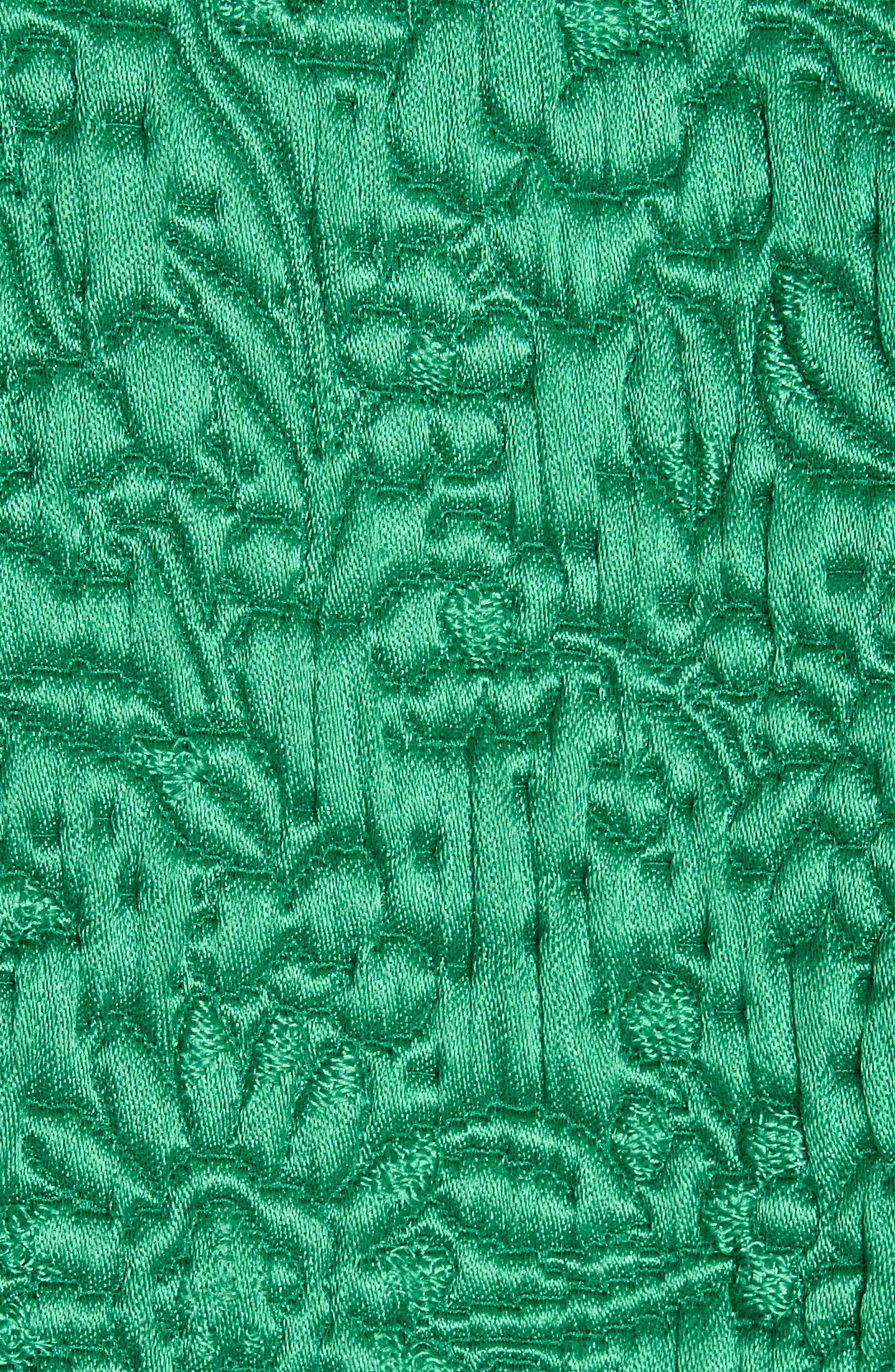 Valentino Garavani Après L'Hiver Floral Matelassé Crop Jacket in Green at Nordstrom - 6