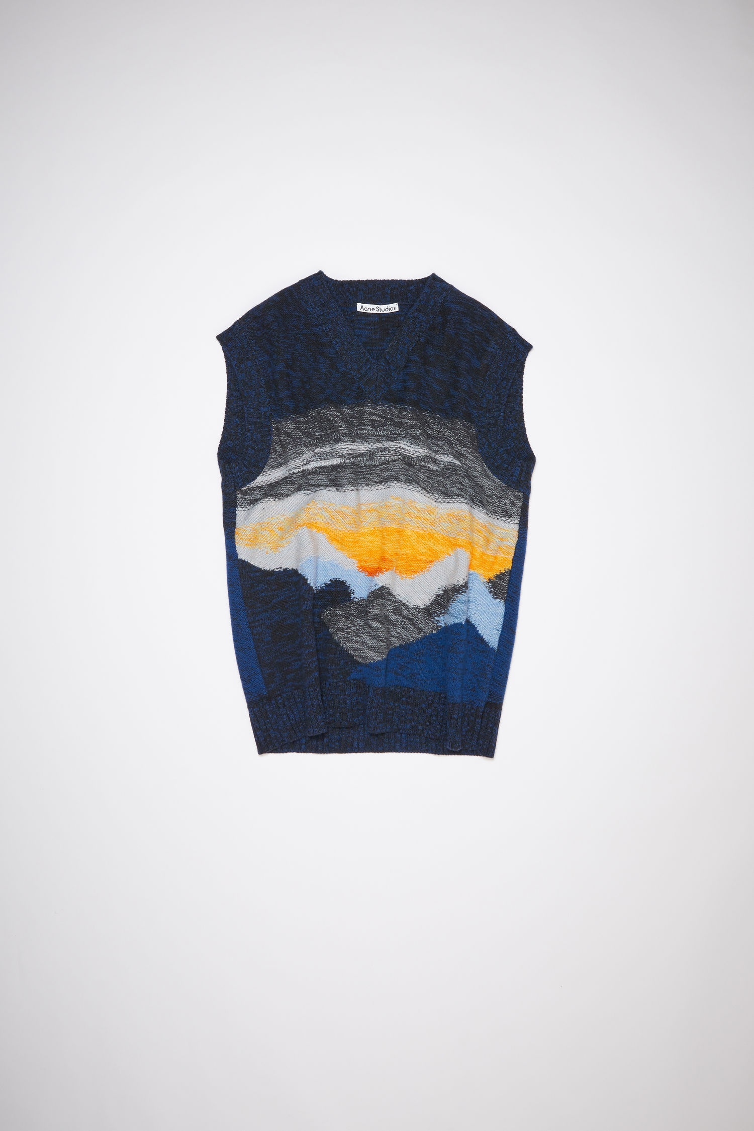 Wool sweater vest


 - Dark blue/multi - 4