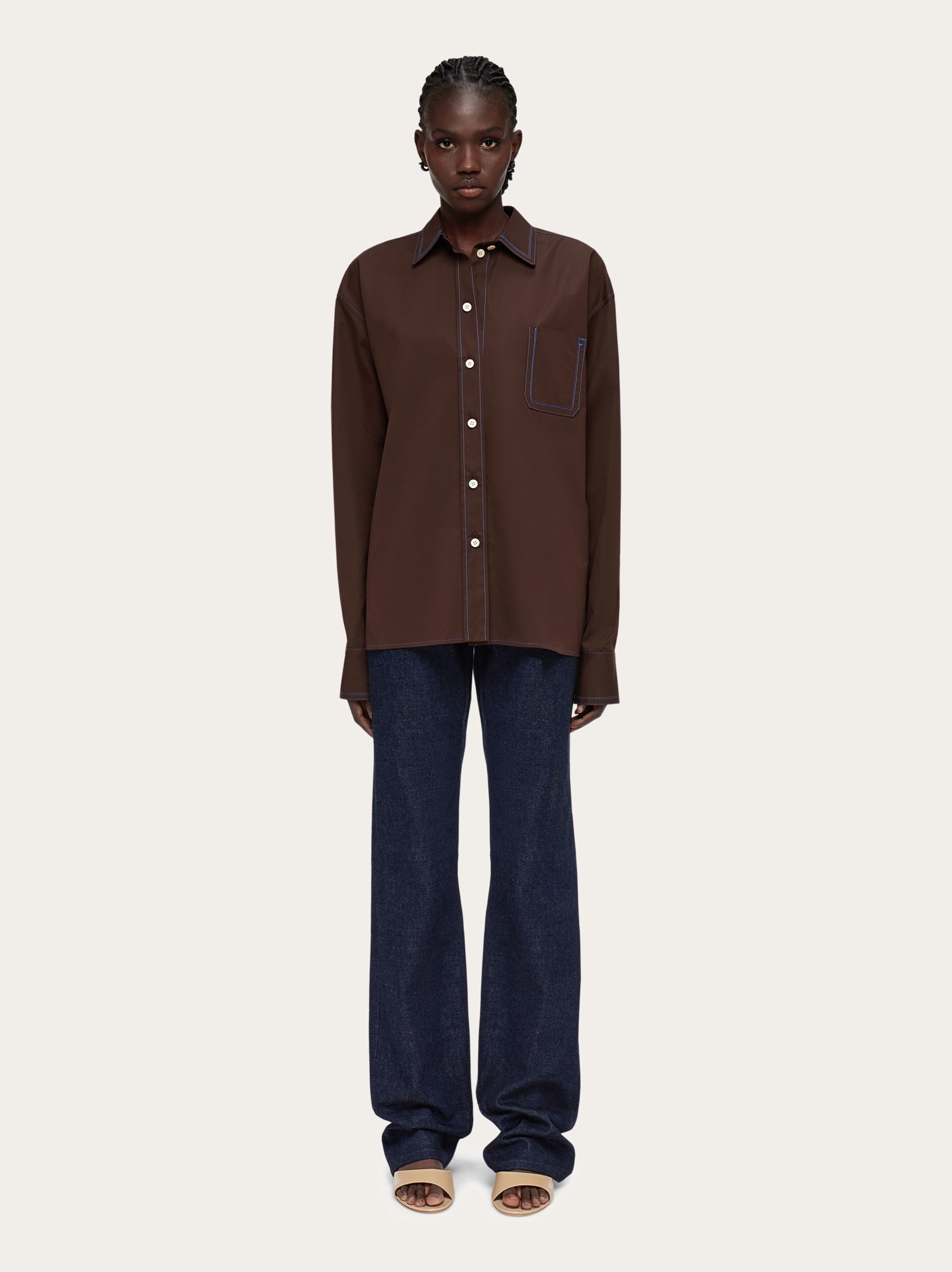 Shirt with contrasting seams - 6