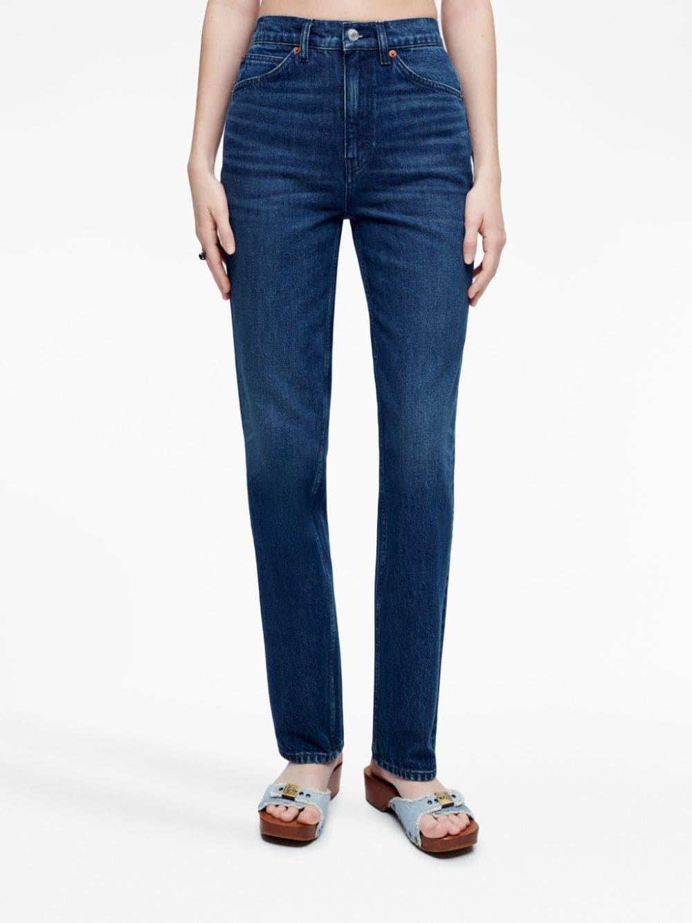 70's high-waist straight-leg jeans - 4