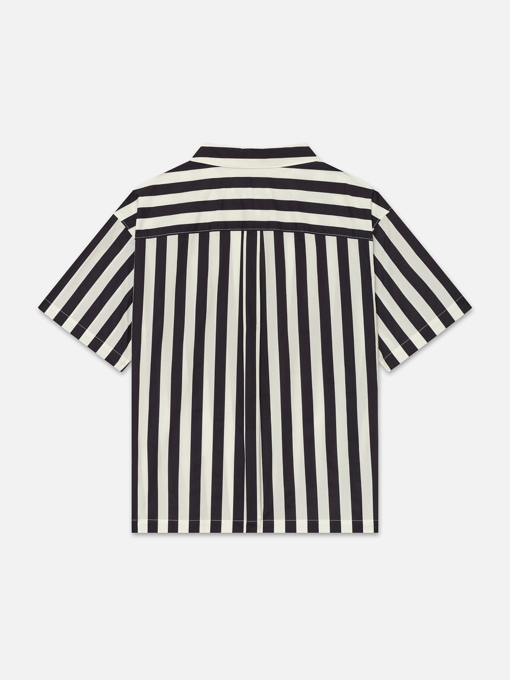 Camp Collar Shirt in Navy Stripe - 3