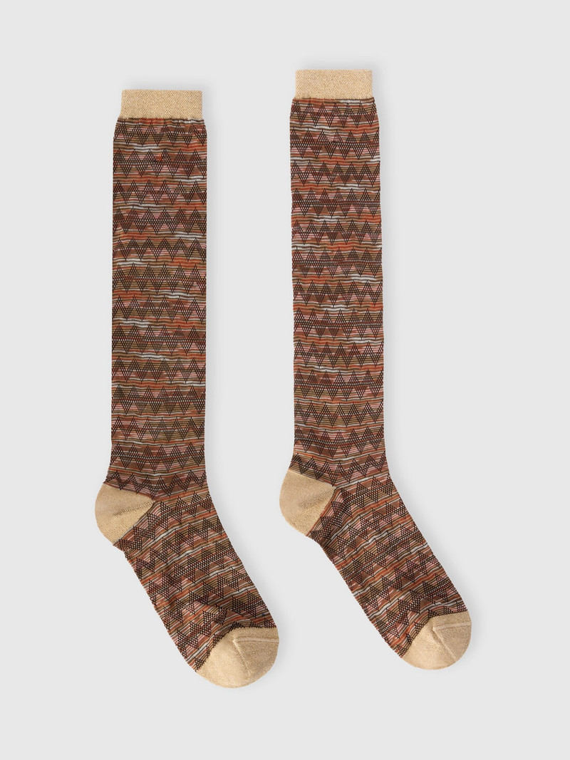 Long cotton-blend socks 1