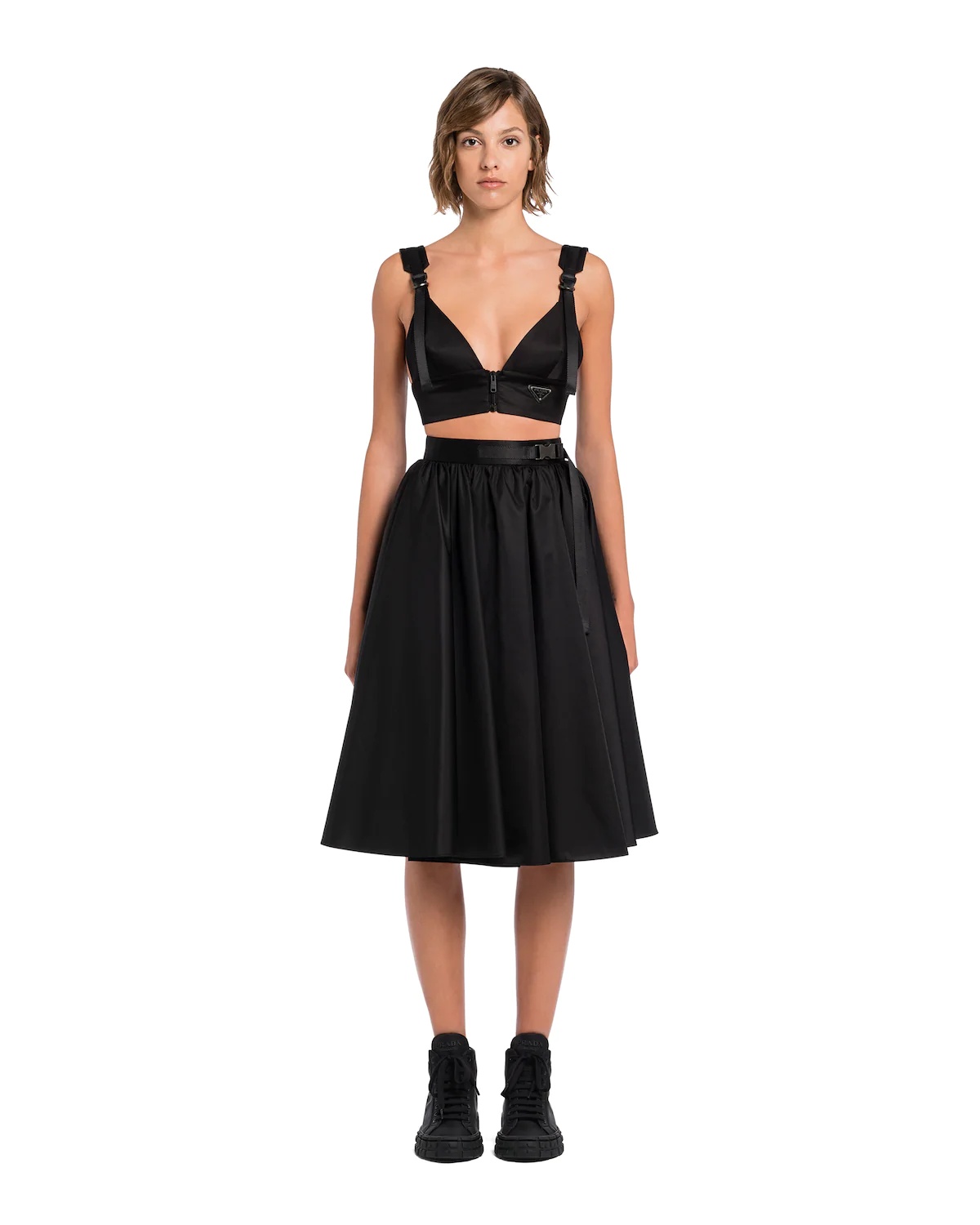 Re-Nylon Gabardine full skirt - 2