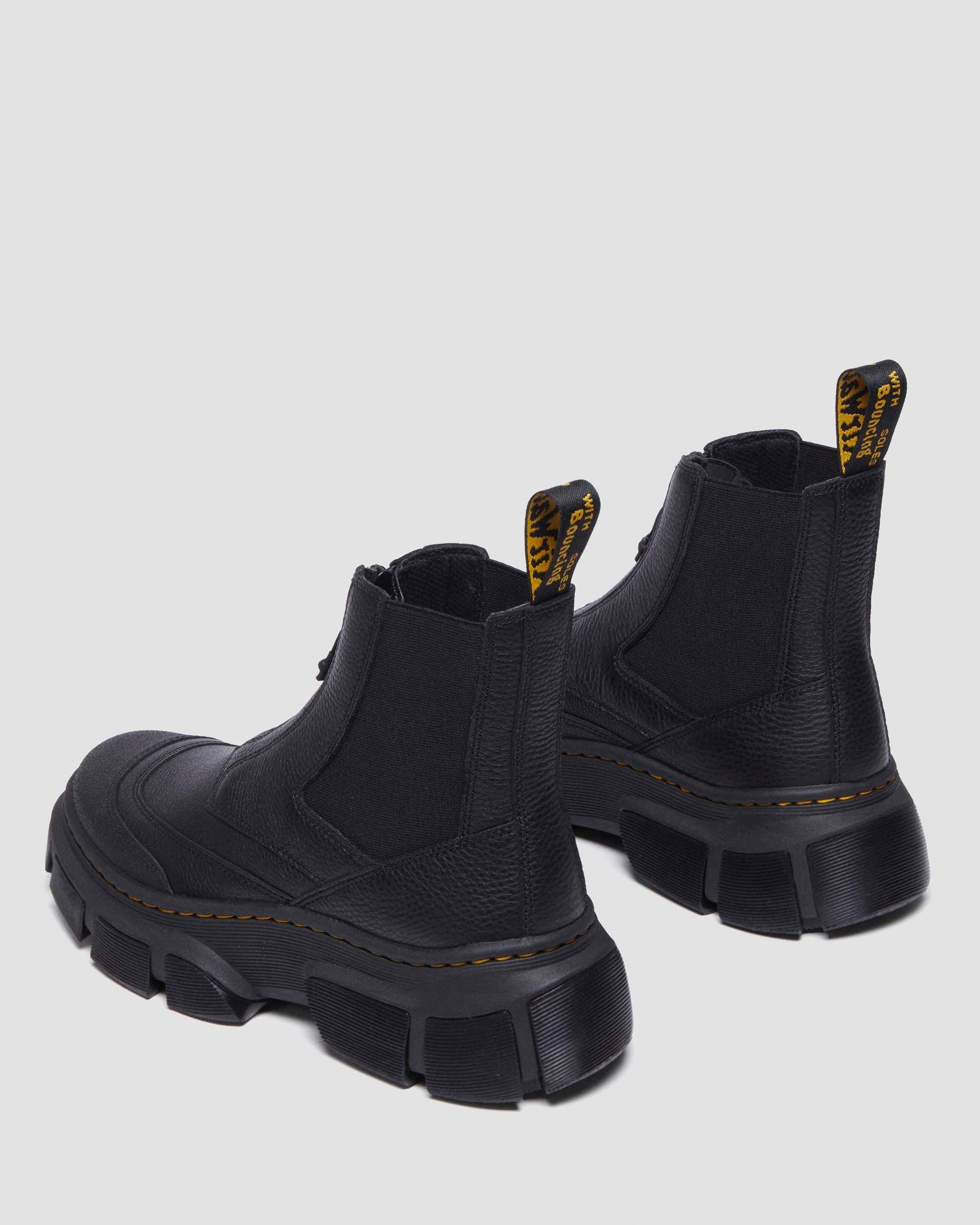 DMXL Zip Leather Chelsea Boots - 7
