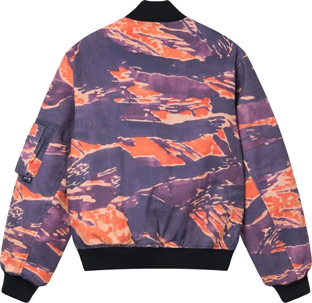 stussyステューシー22aw tigris print sweater Stussy 22AW TIGRIS PRINT SWEATER All Pattern Crew Neck Knit